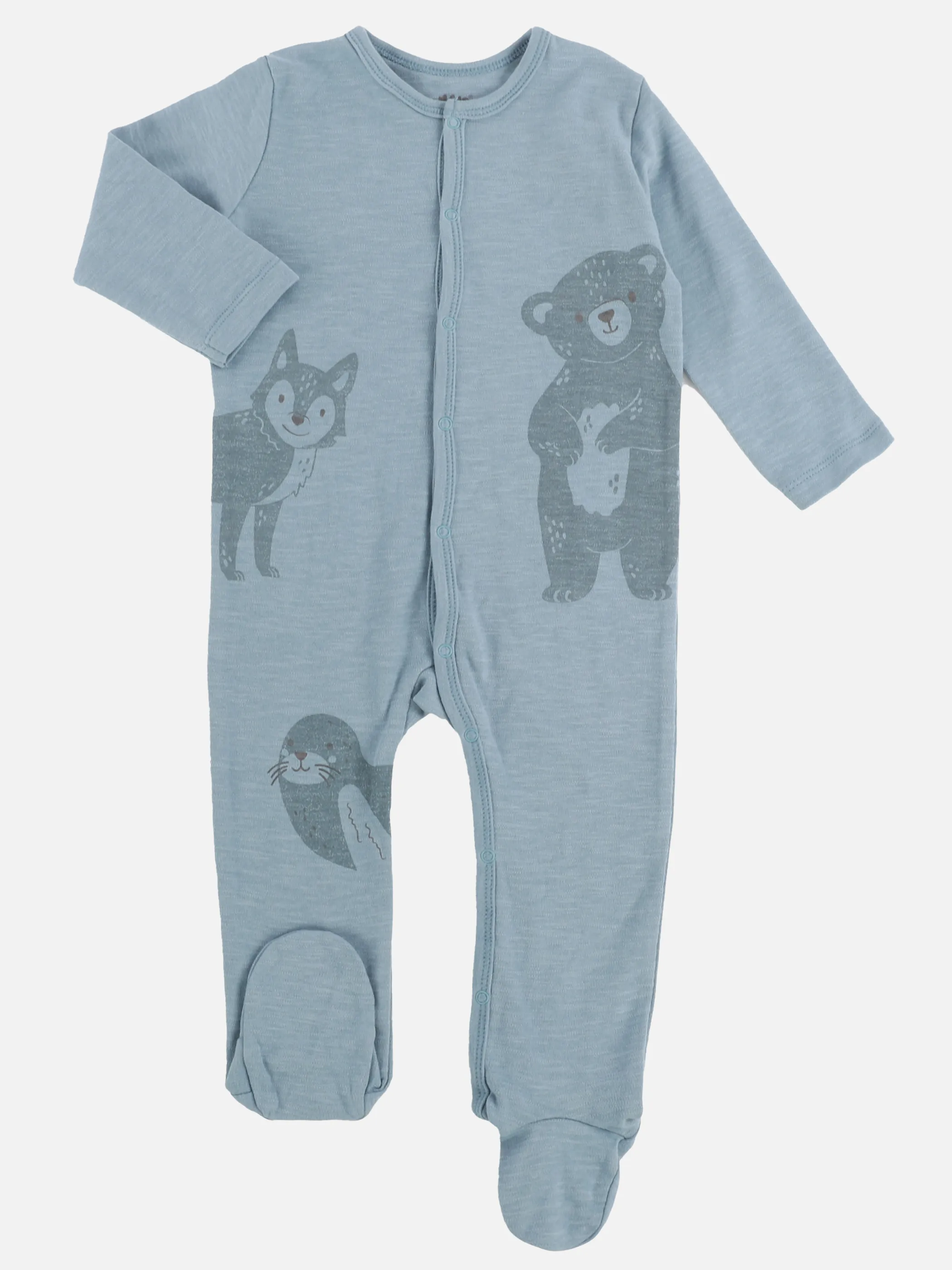 Bubble Gum BJ Pyjama einteilig mit Fuß in blau Blau 900341 BLAU 1