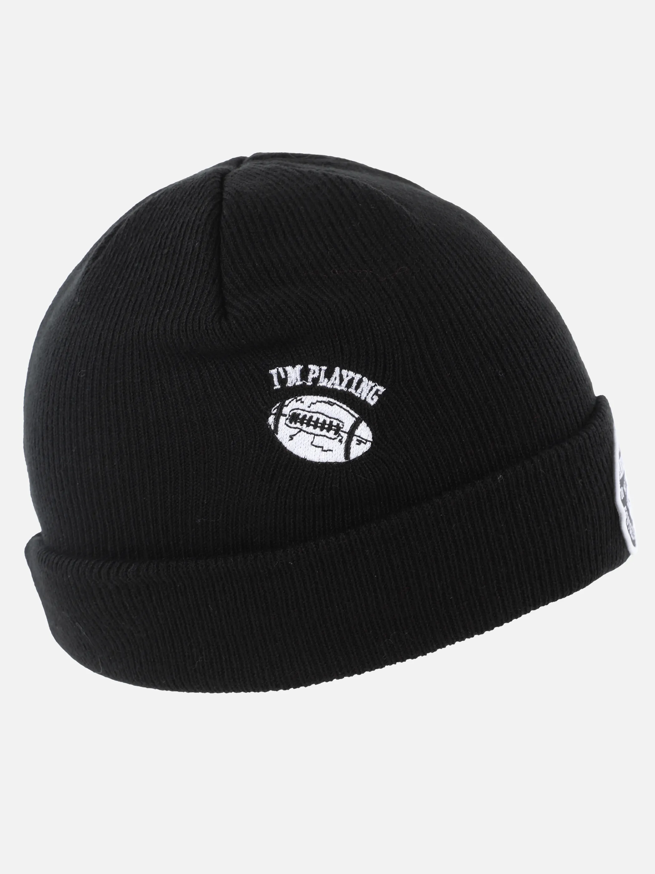 Stop + Go JJ-Beanie m. Stickerei Schwarz 900849 SCHWARZ 3