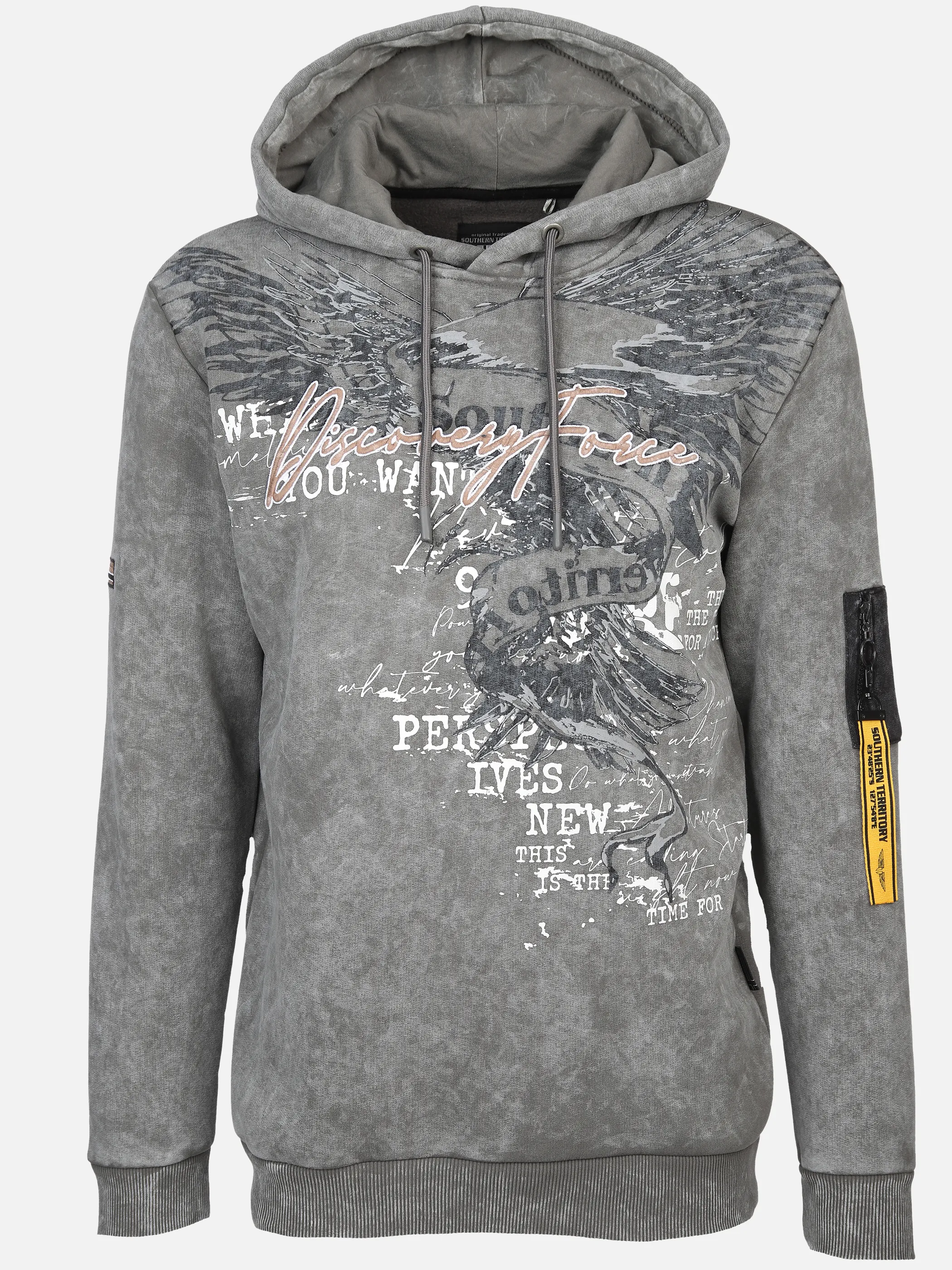 Southern Territory He. Kapuzensweatshirt Adler Grau 901410 GREY 1