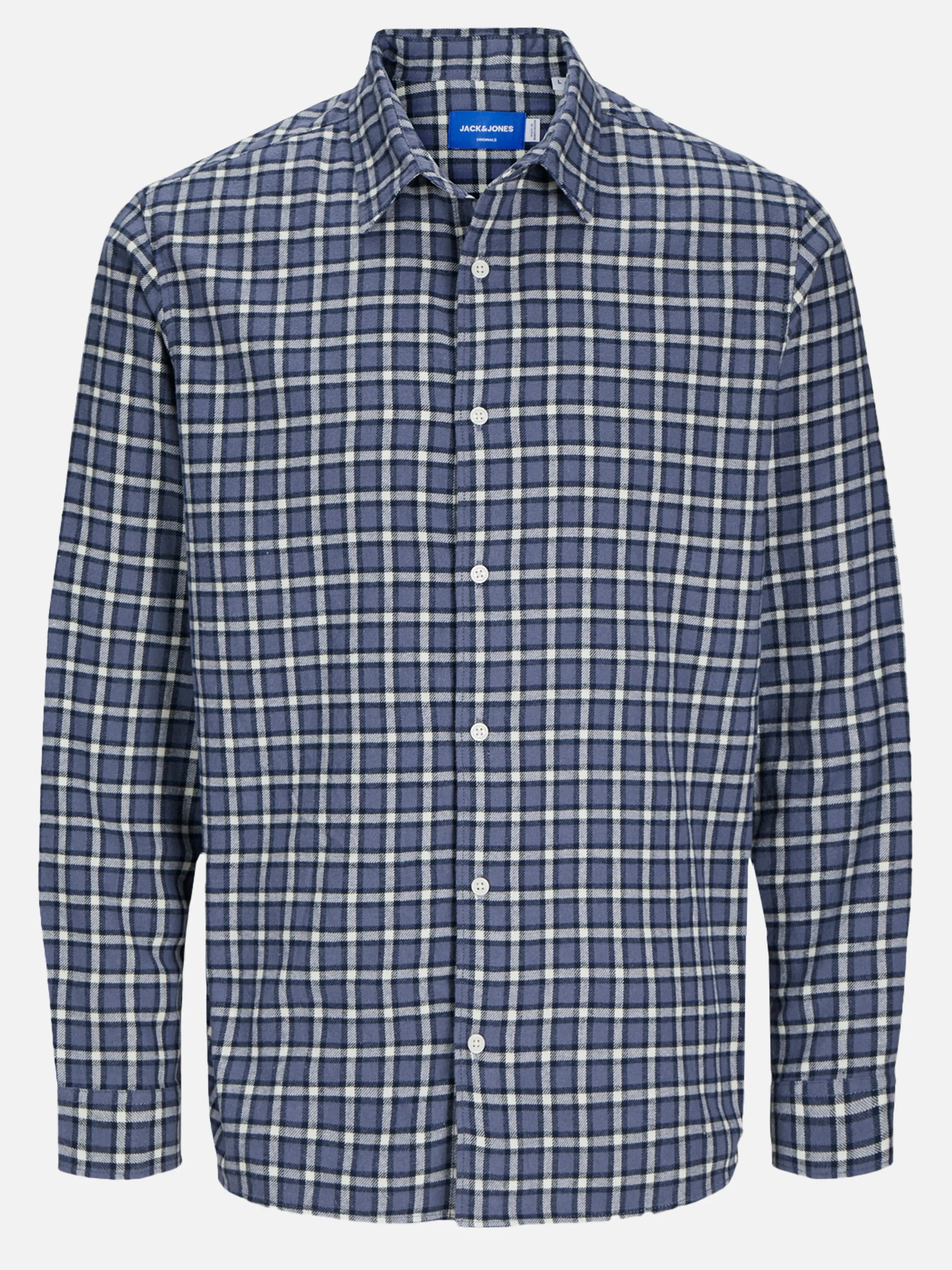 Jack Jones 12260776 JORJOSHUA FLANNEL CHE Blau 898904 175880 1