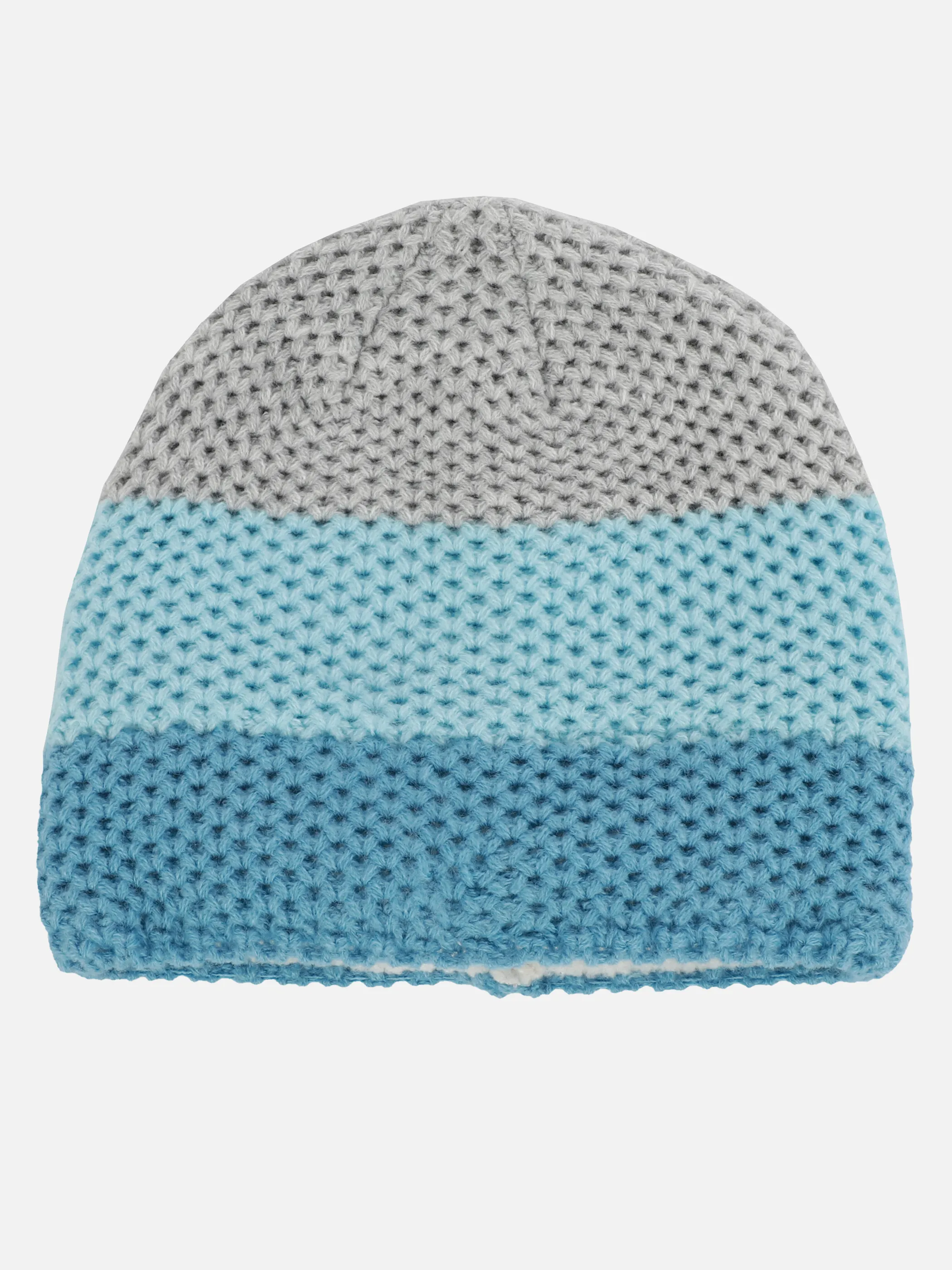 Grinario Sports Ki-Mä Beanie m. Blockstreifen Blau 899574 BL/OFFW/GR 1