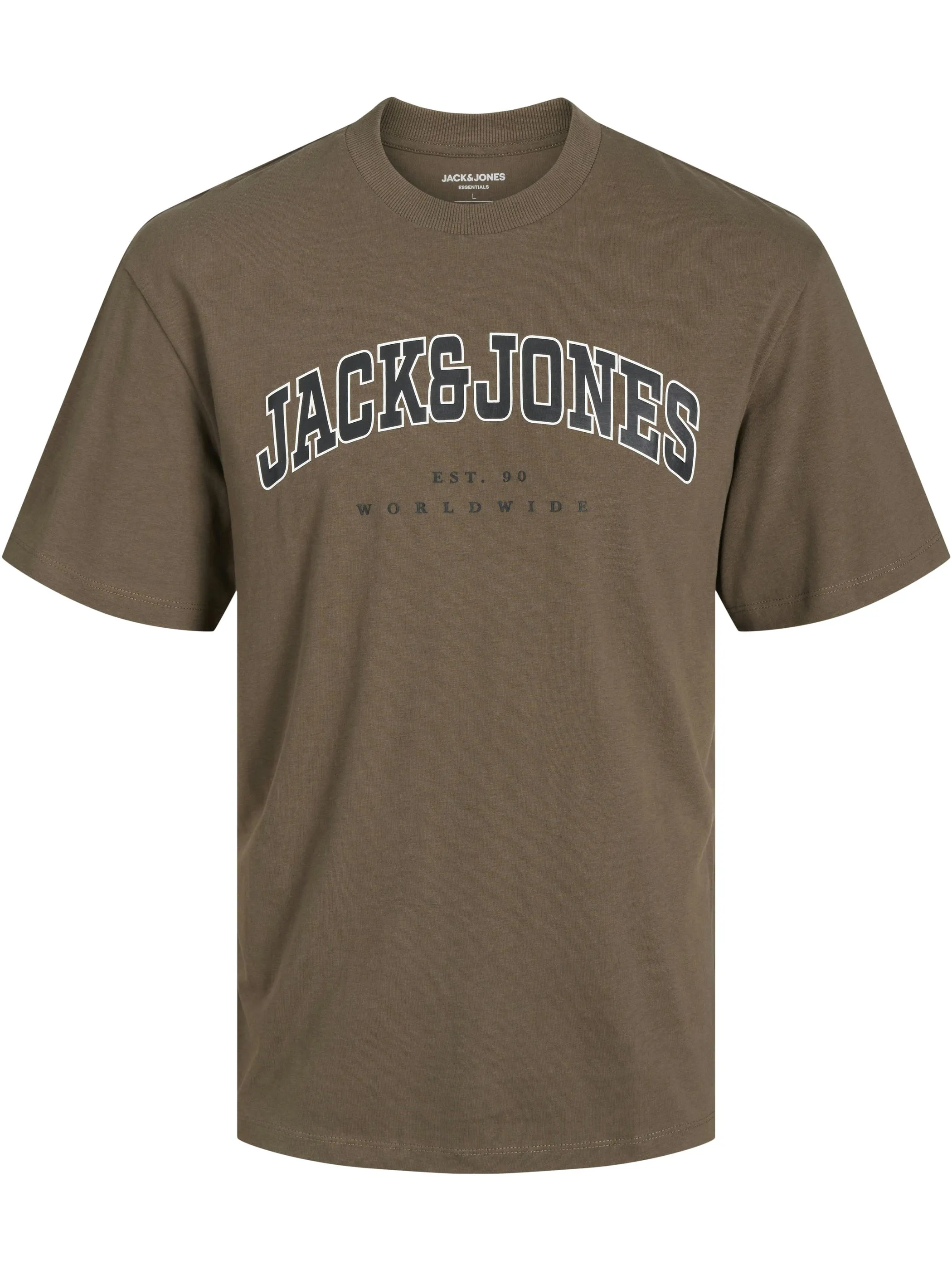 Jack Jones 12257579 JJECALEB VARSITY TEE Braun 895766 176148 1