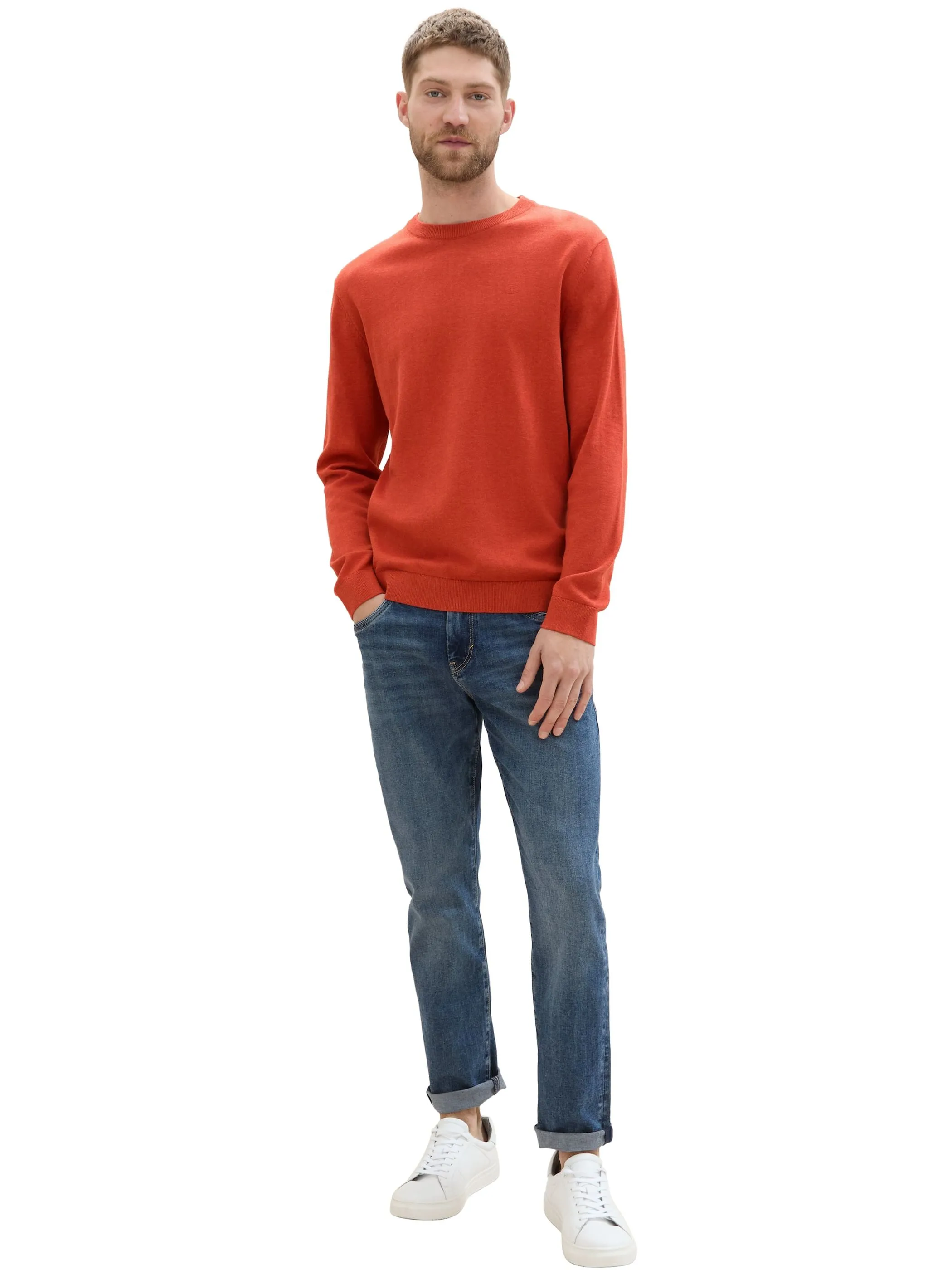 Tom Tailor 1039810 basic crewneck knit Orange 890938 36301 4