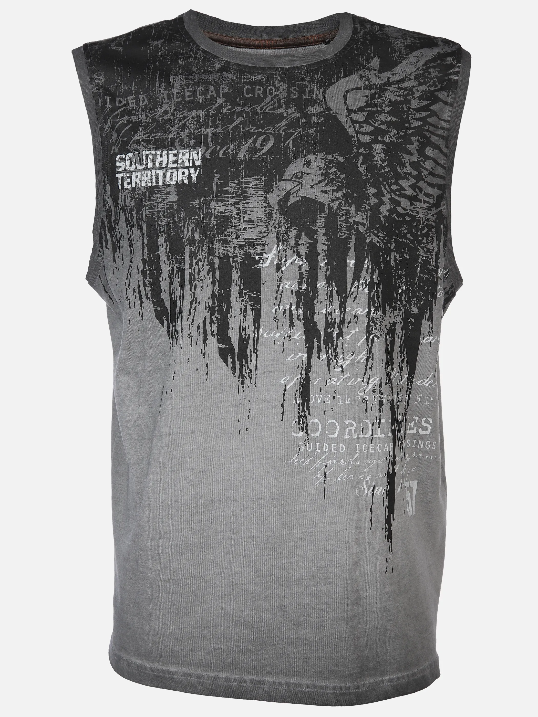 Southern Territory He. Muscleshirt washer print Grau 894406 GREY 1