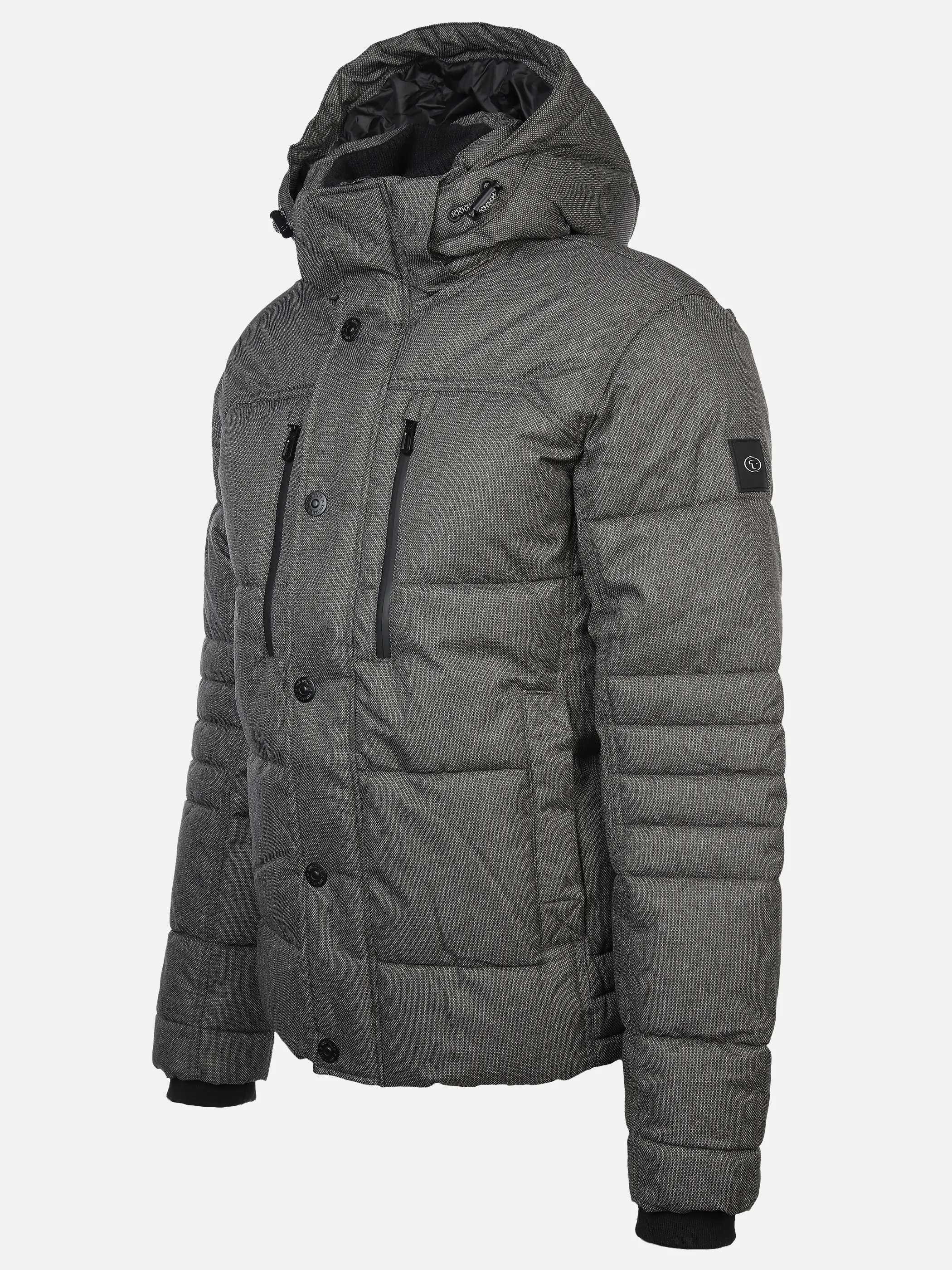 Tom Tailor 1038935 puffer jacket with hood Grau 884260 28007 3