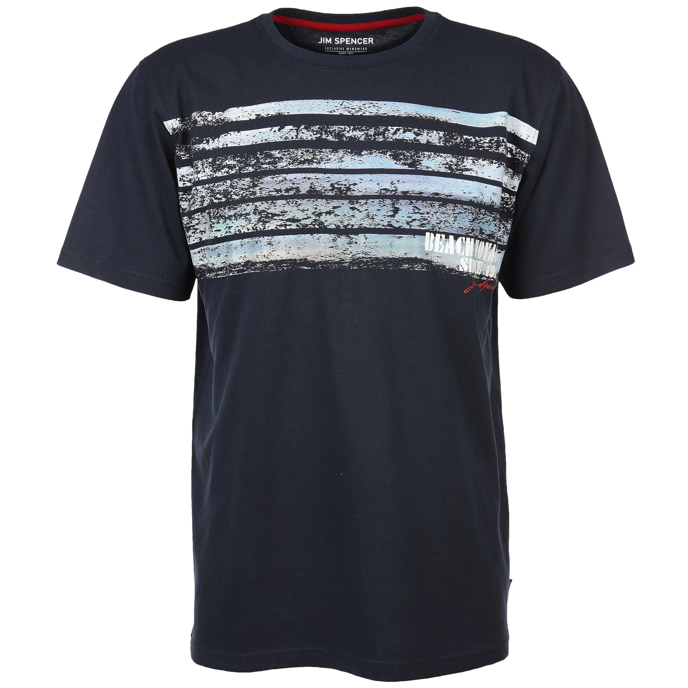 Jim Spencer He. T-Shirt 1/2 Arm Druck Blau 876083 NAVY 1