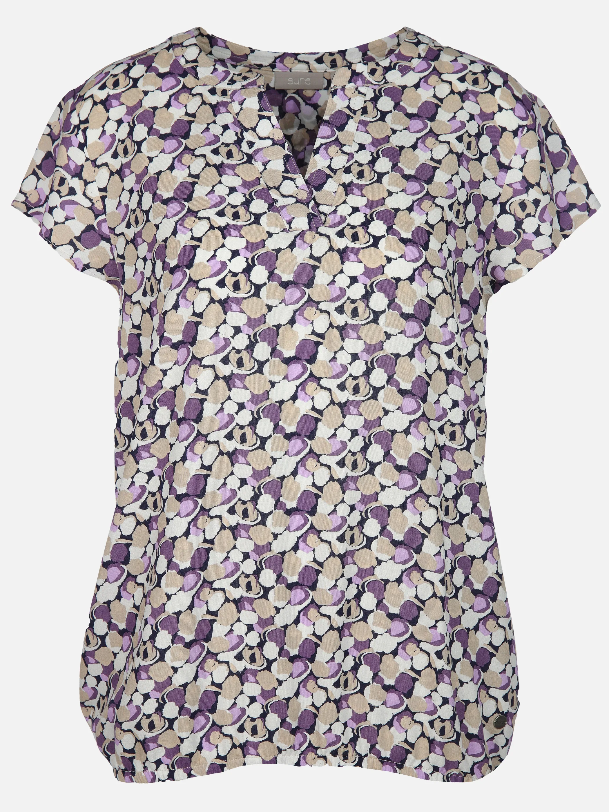 Sure Da-Bluse m. Alloverprint Lila 905658 LILA 1