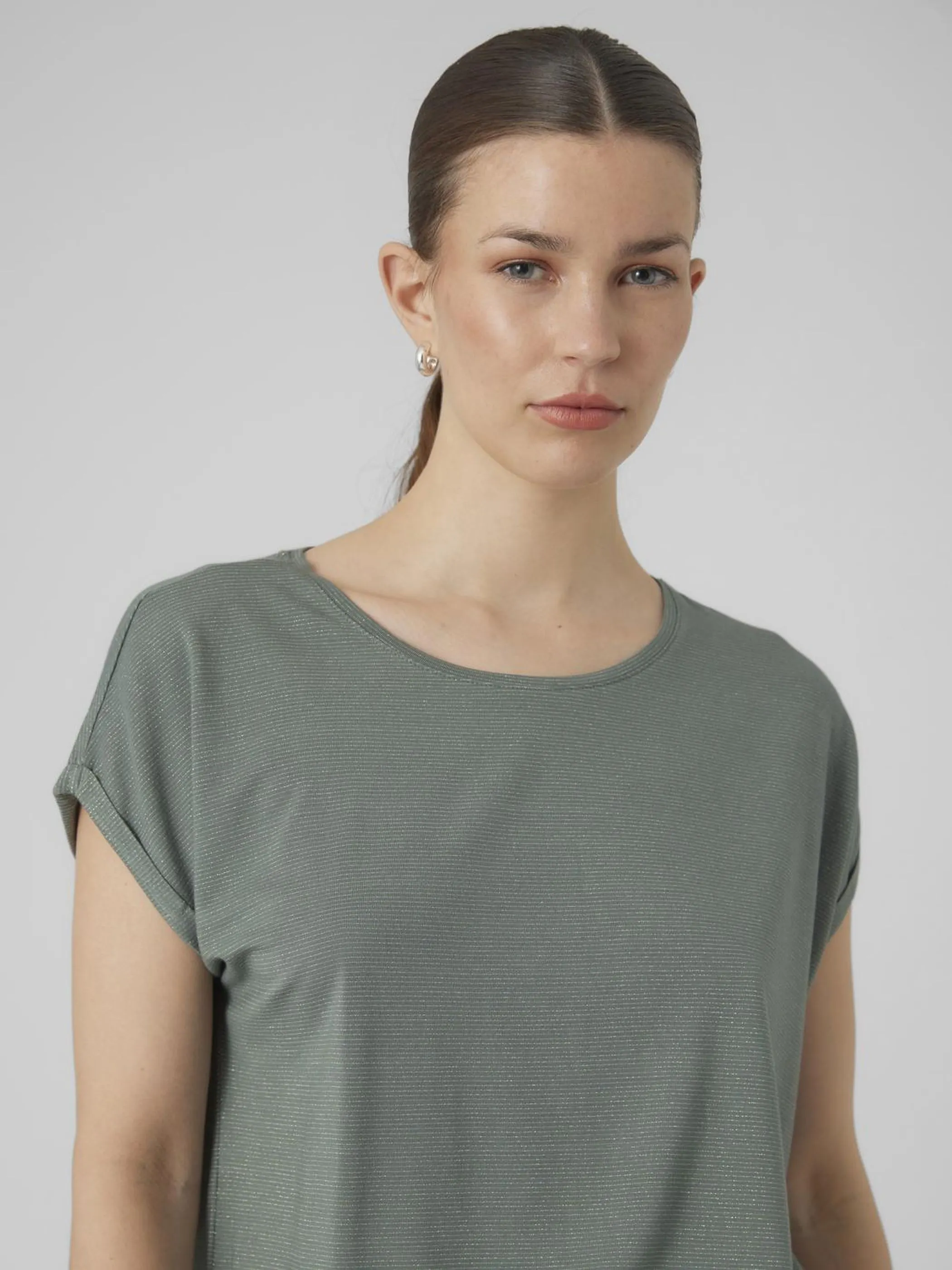 Vero Moda 10250488 VMLAVA PLAIN SS TOP L Grün 852566 267995003 3