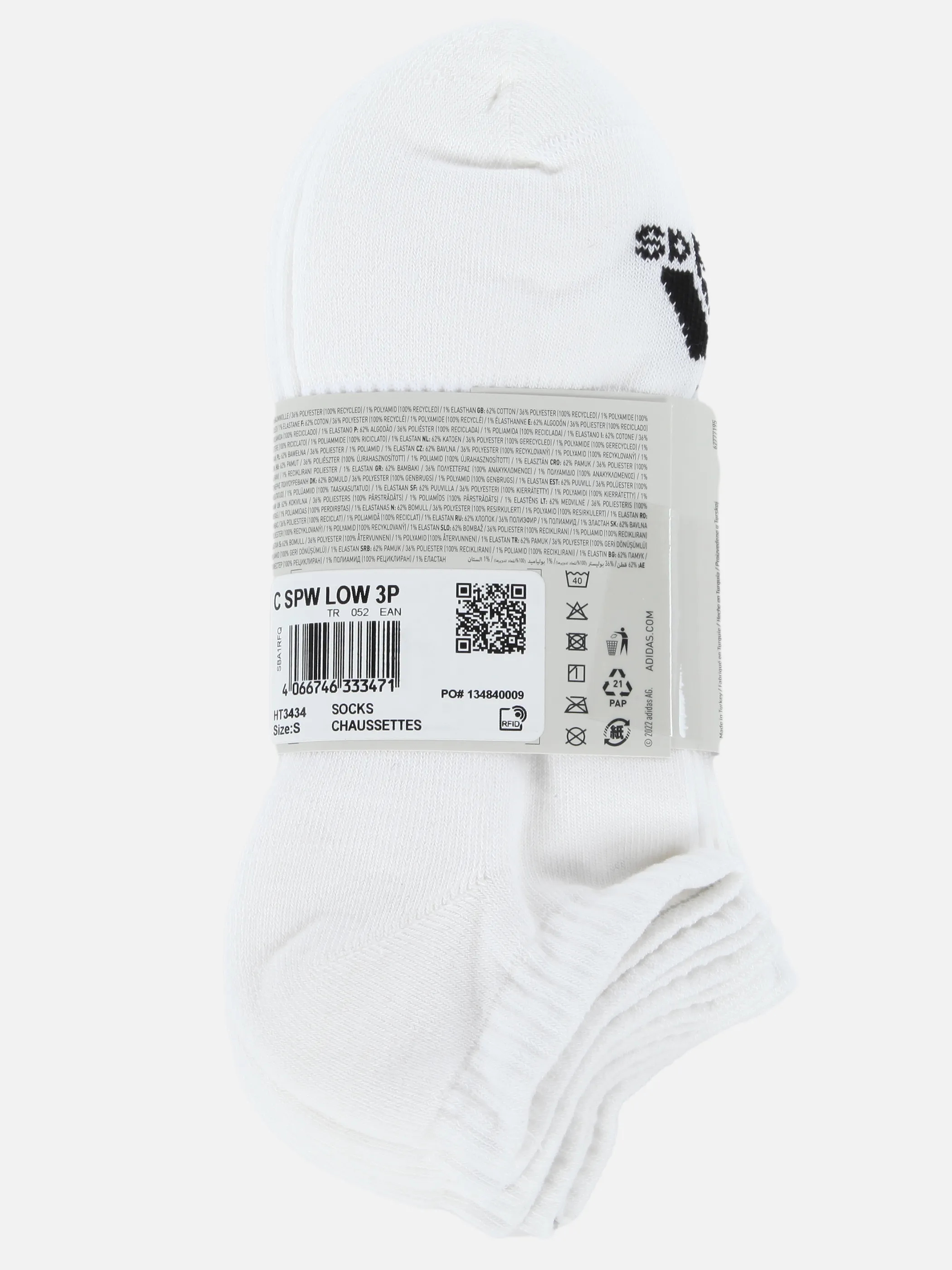 Adidas 6106421100 Adidas Sneaker Socken 3er weiß Weiß 898858 WEIß 2