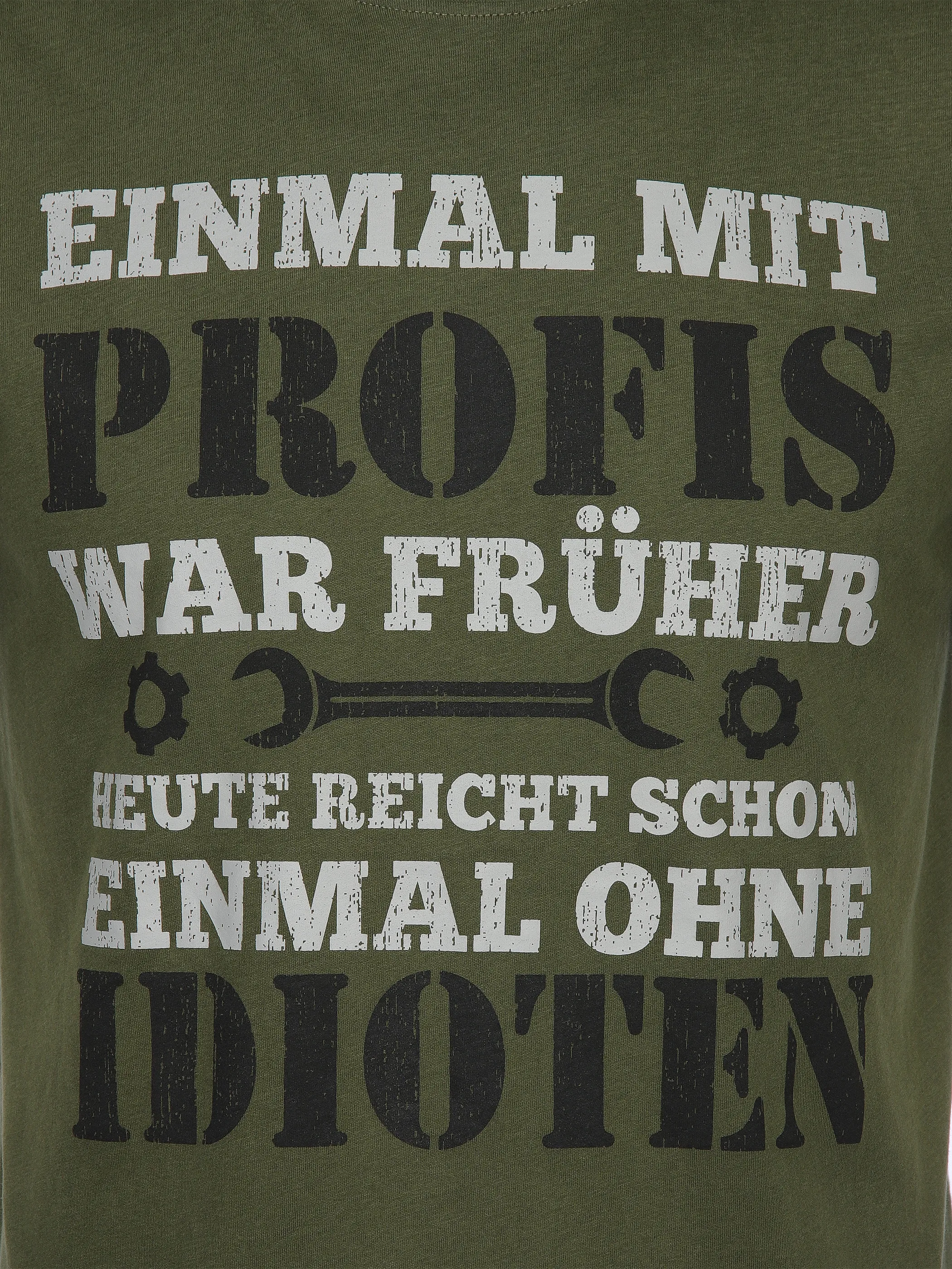 Worker He. T-Shirt 1/2 Arm Sprüche Oliv 907751 KHAKI 3