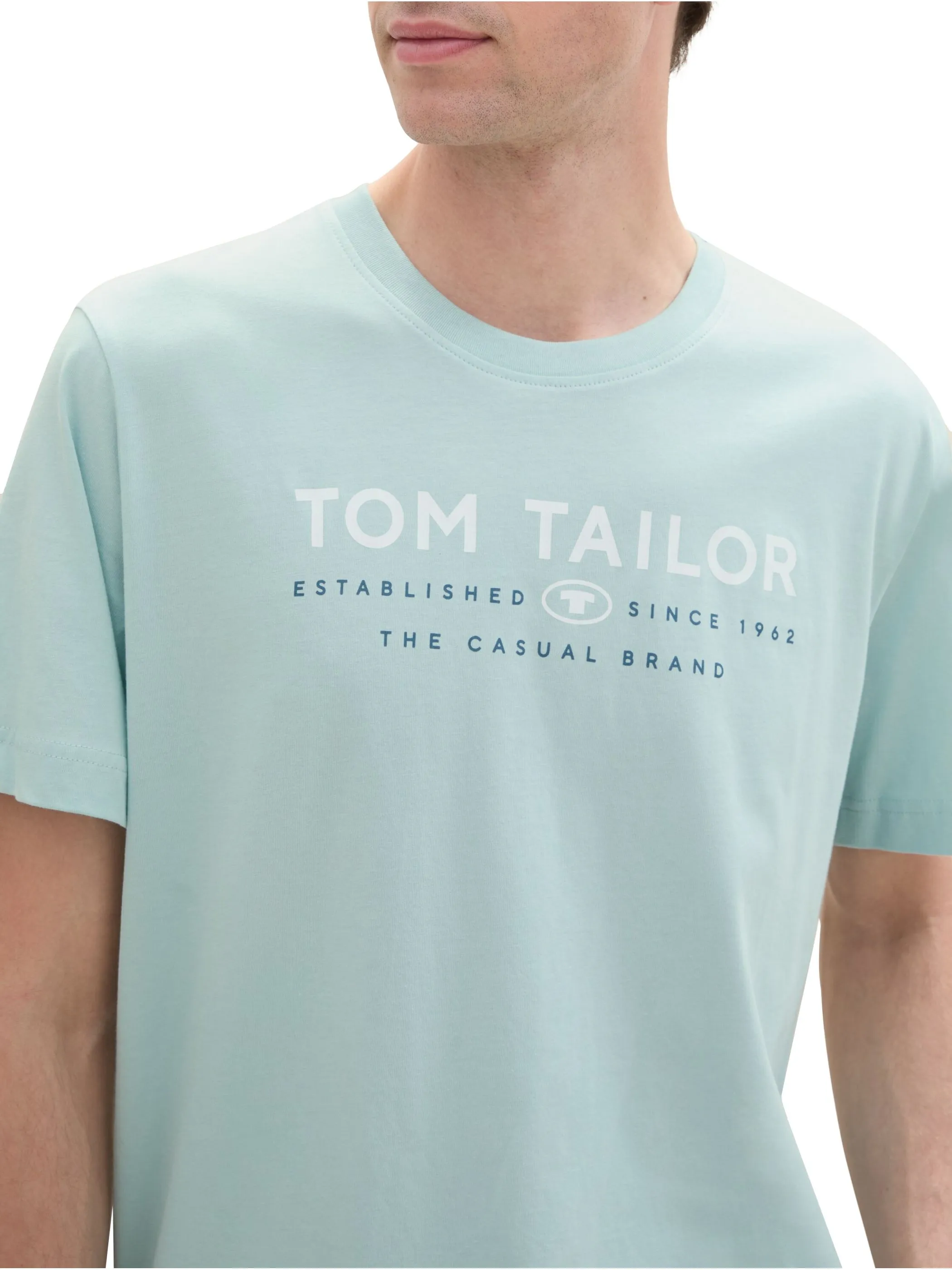 Tom Tailor 1043276 t-shirt with print Türkis 898849 30463 3