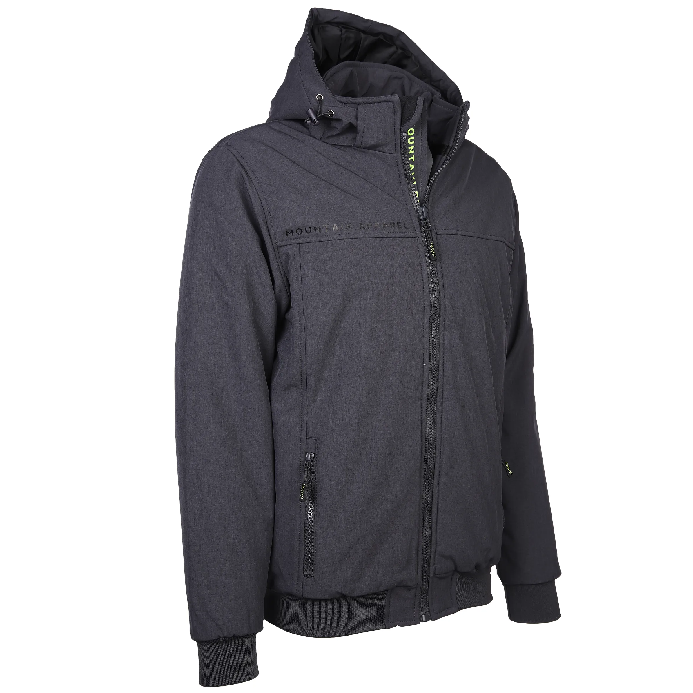 Grinario Sports He-Softshelljacke mit Kapuze Grau 880400 GREY MEL 3