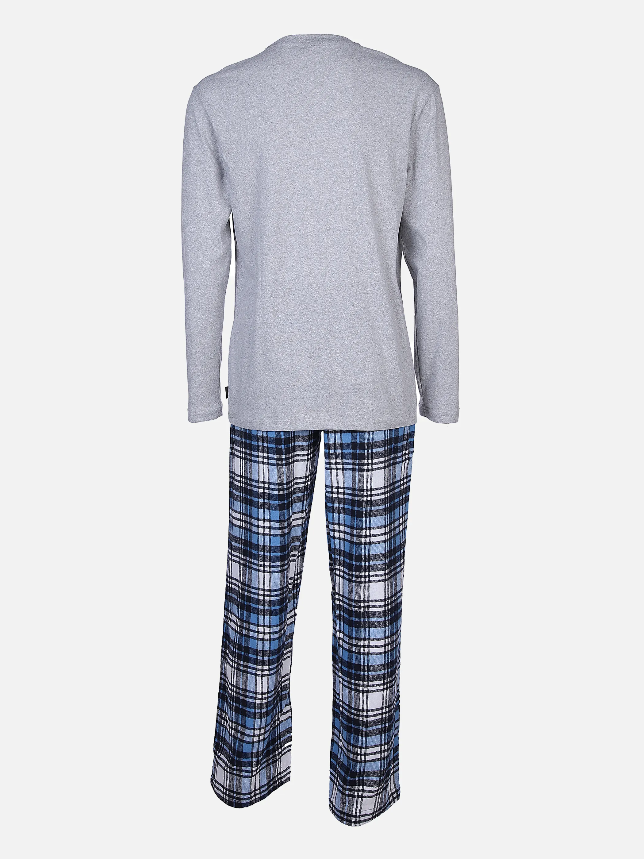 Jim Spencer He. Pyjama lang Flanell Grau 870844 GREY/BLUE 2