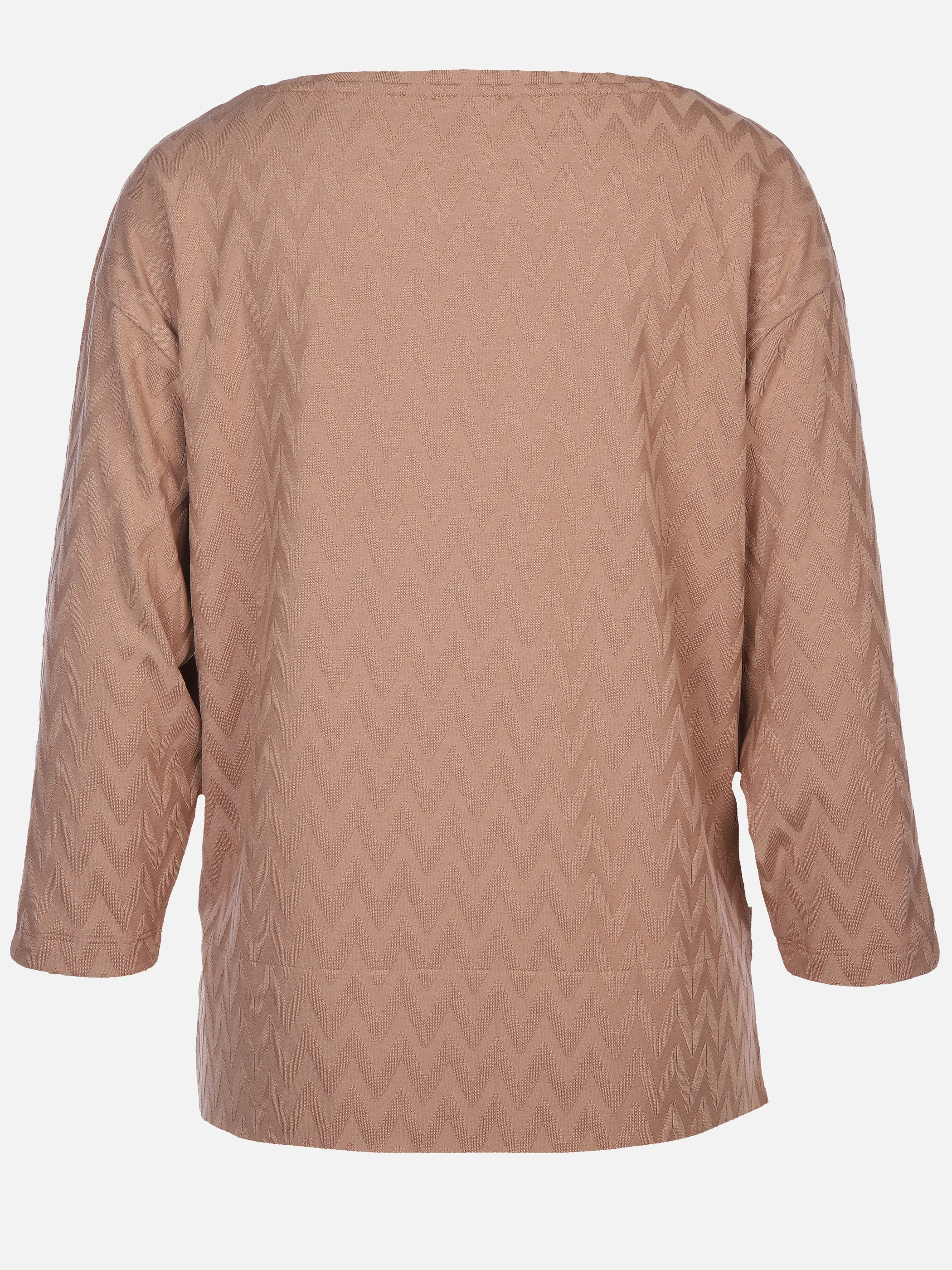 Lisa Tossa Da-Jacquard-Shirt langarm Braun 897608 CAMEL 2