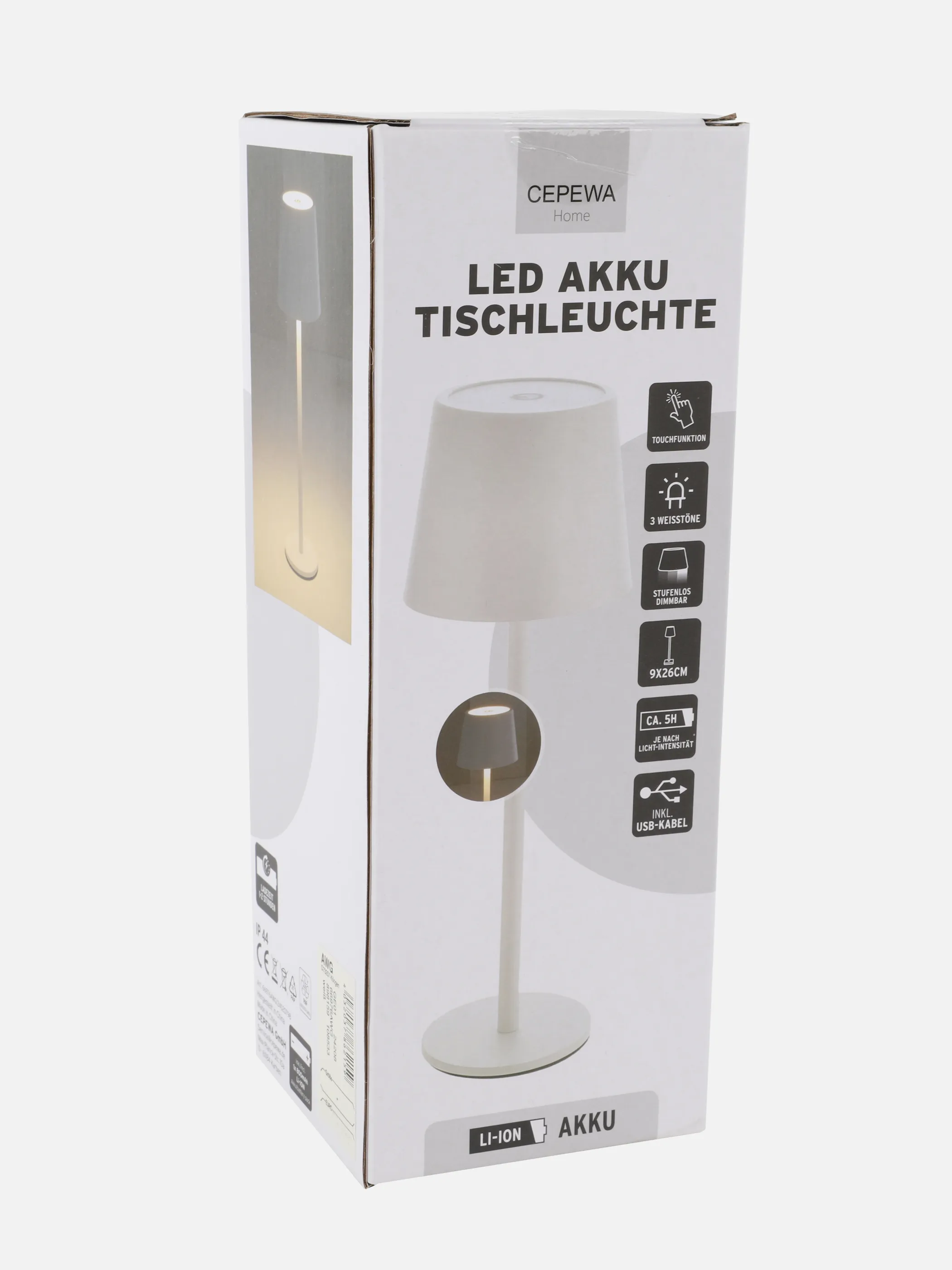 Deko Artikel LED Tischleuchte USB  ca 27cm Weiß 898159 WEIß 2