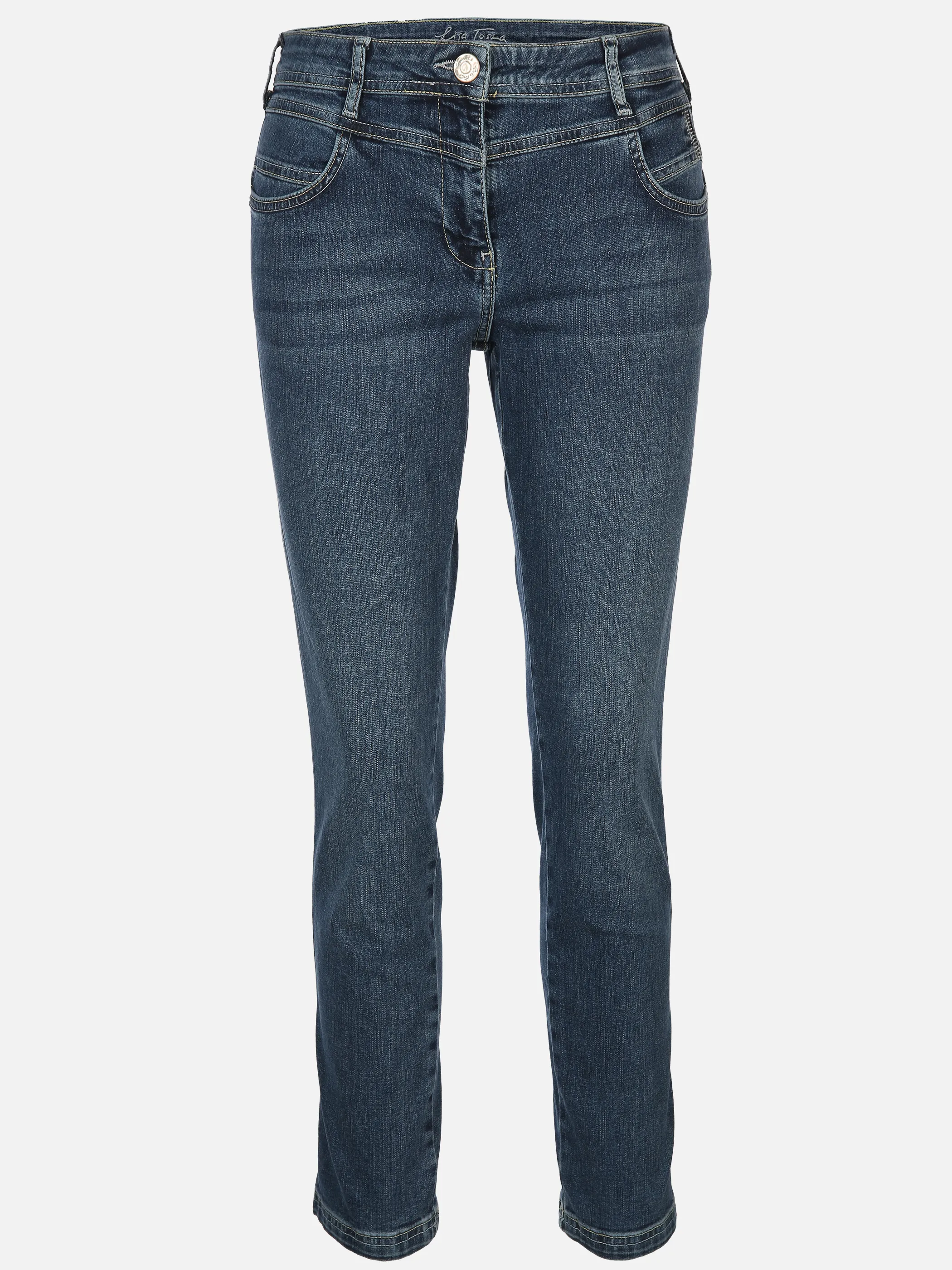 Lisa Tossa Da-Jeans m. Passe vorne Blau 905120 MITTELBLAU 1