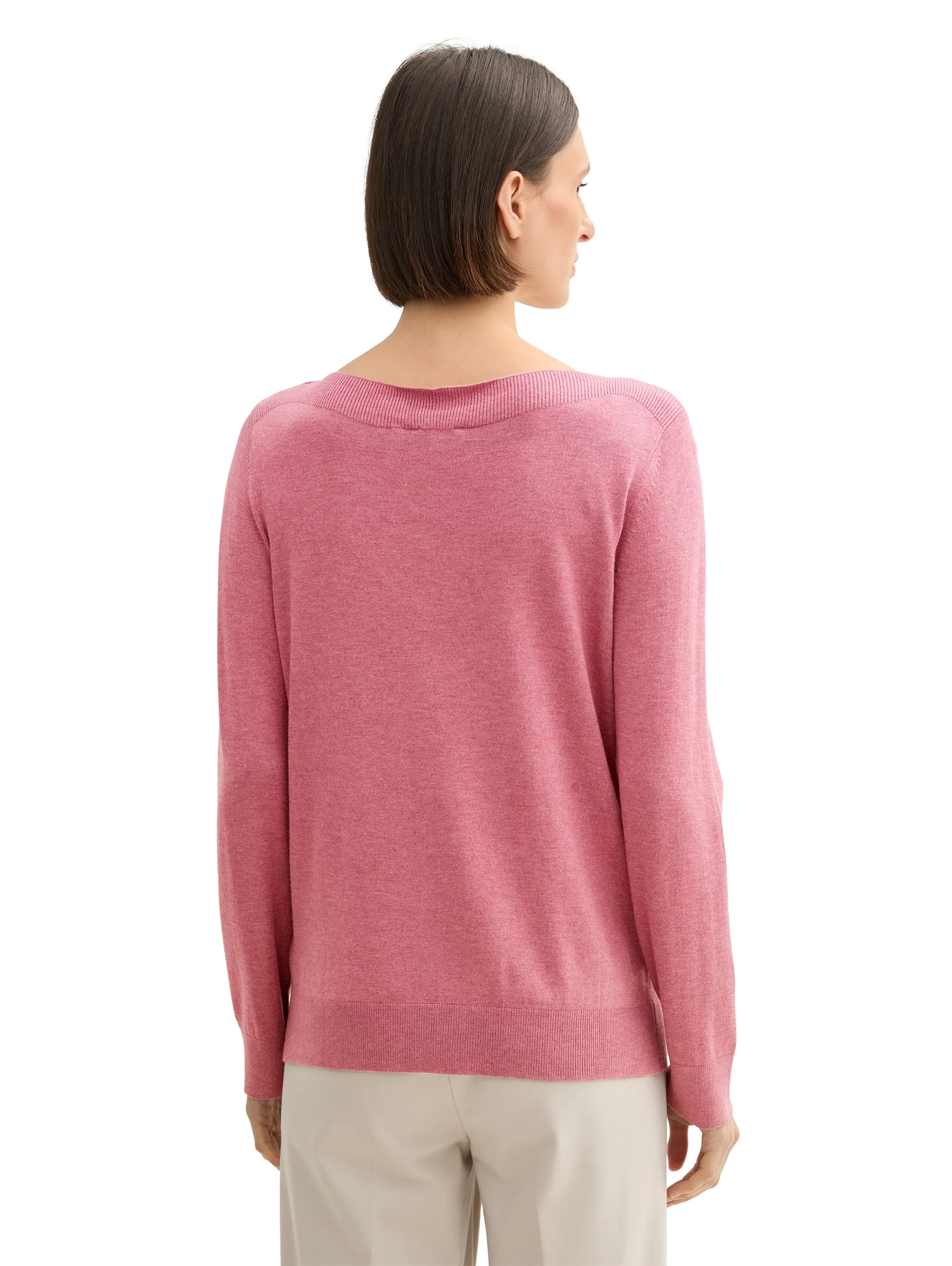 Tom Tailor 1044106 knit boatneck pullover Rosa 903042 22829 2