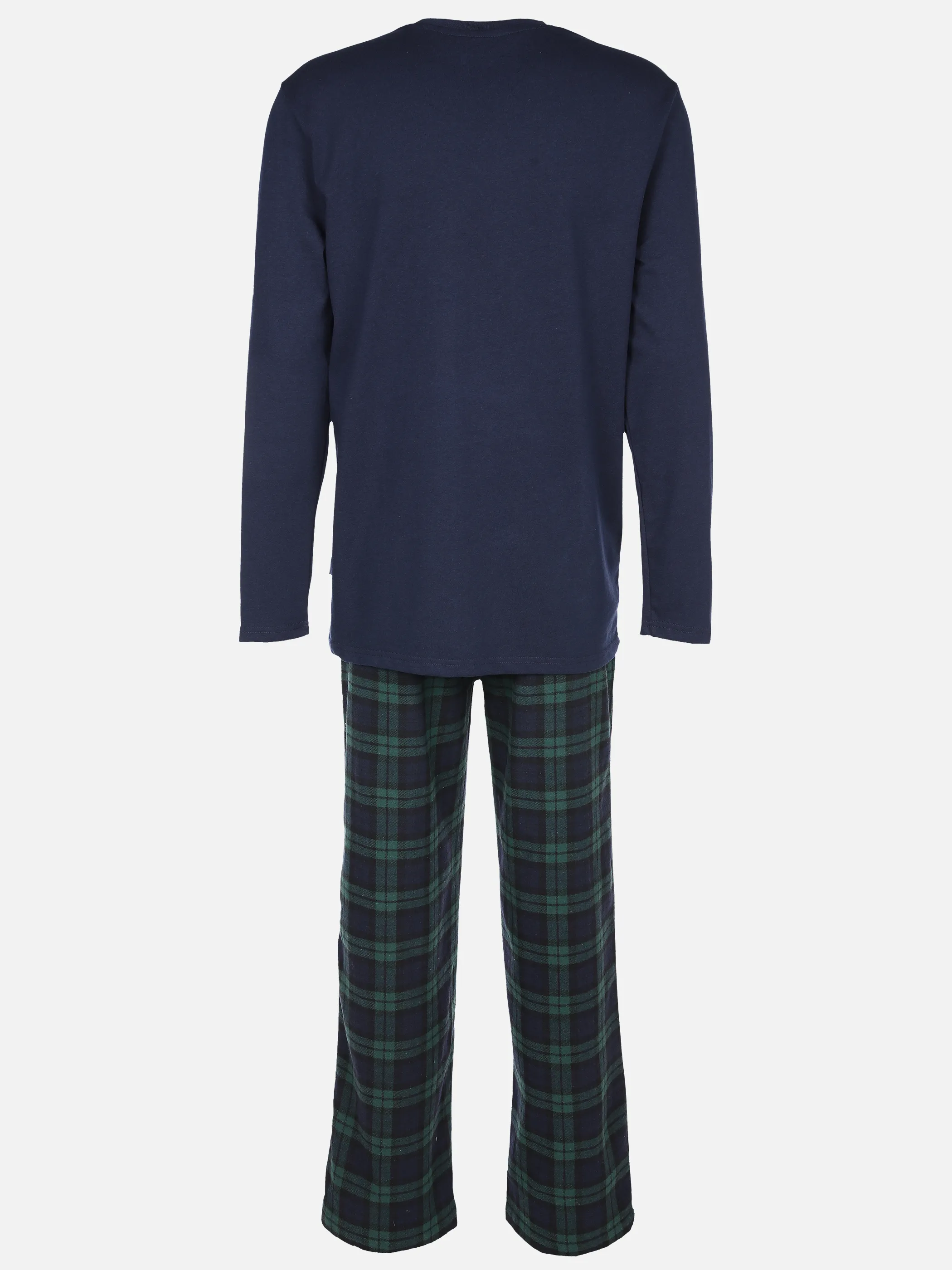 Jim Spencer He. Pyjama Flanell Hose + Long Blau 900855 NAVY 2