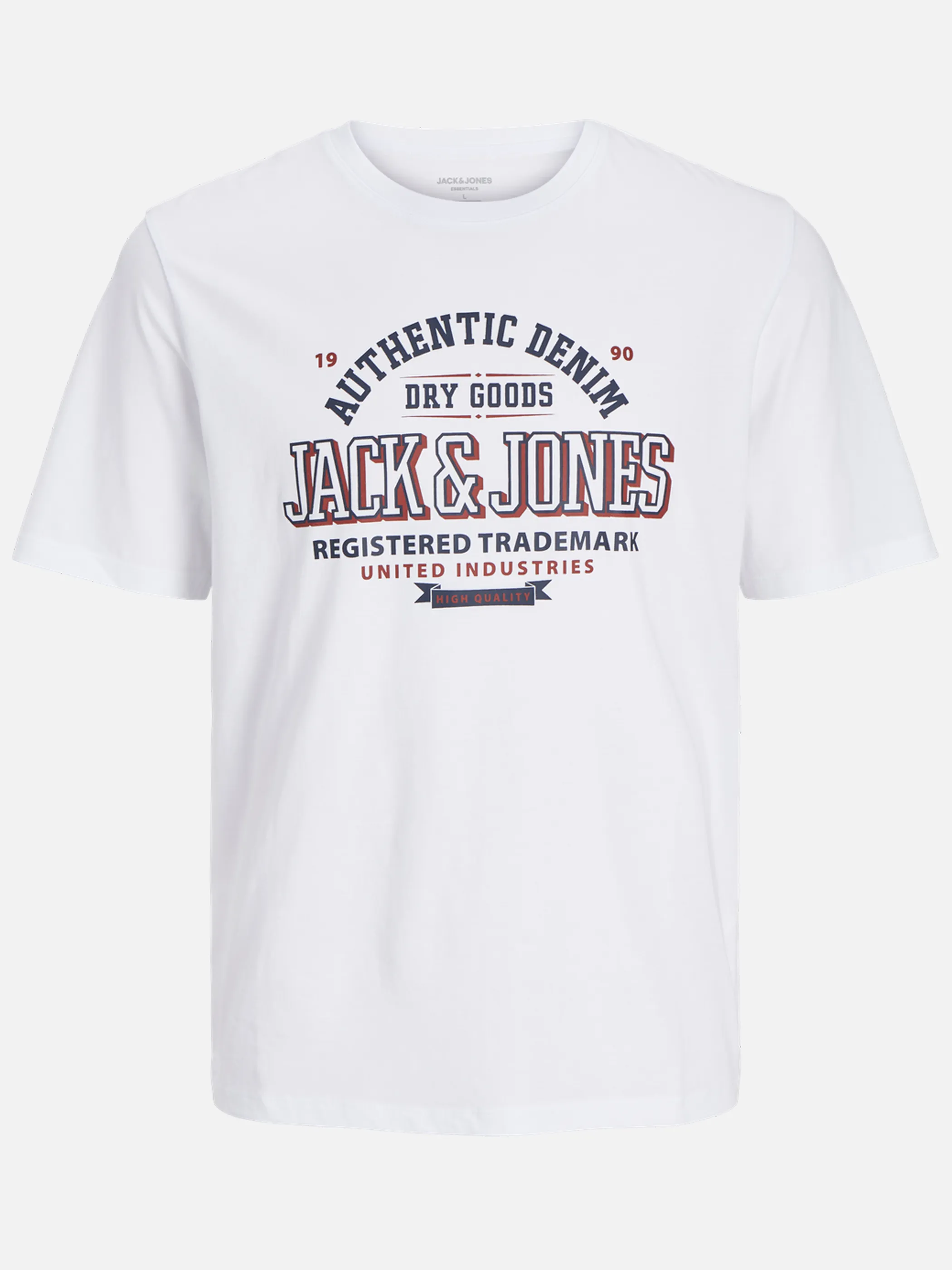 Jack Jones 12254862 JJELOGO TEE SS O-NECK Weiß 895764 178074 1