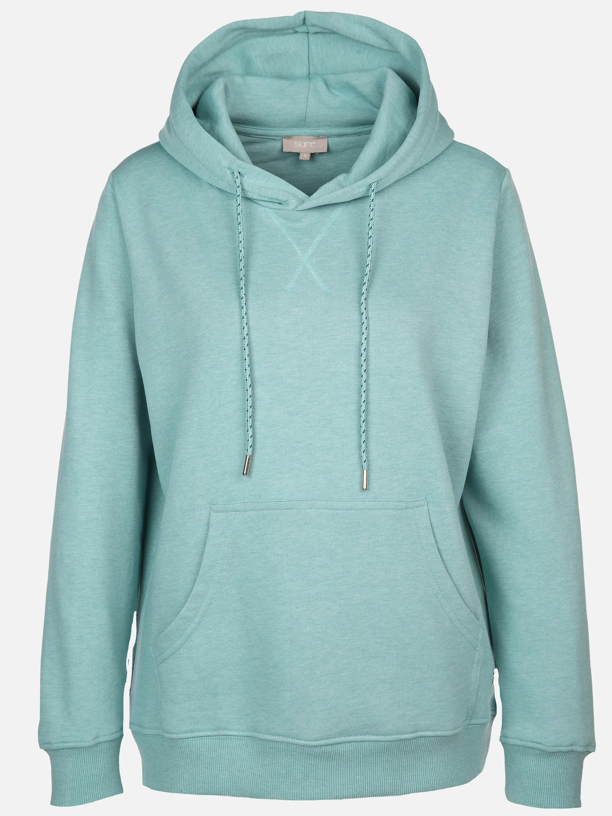 Sure Da-Sweatshirt m. Kapuze Türkis 897547 AQUA MEL 1