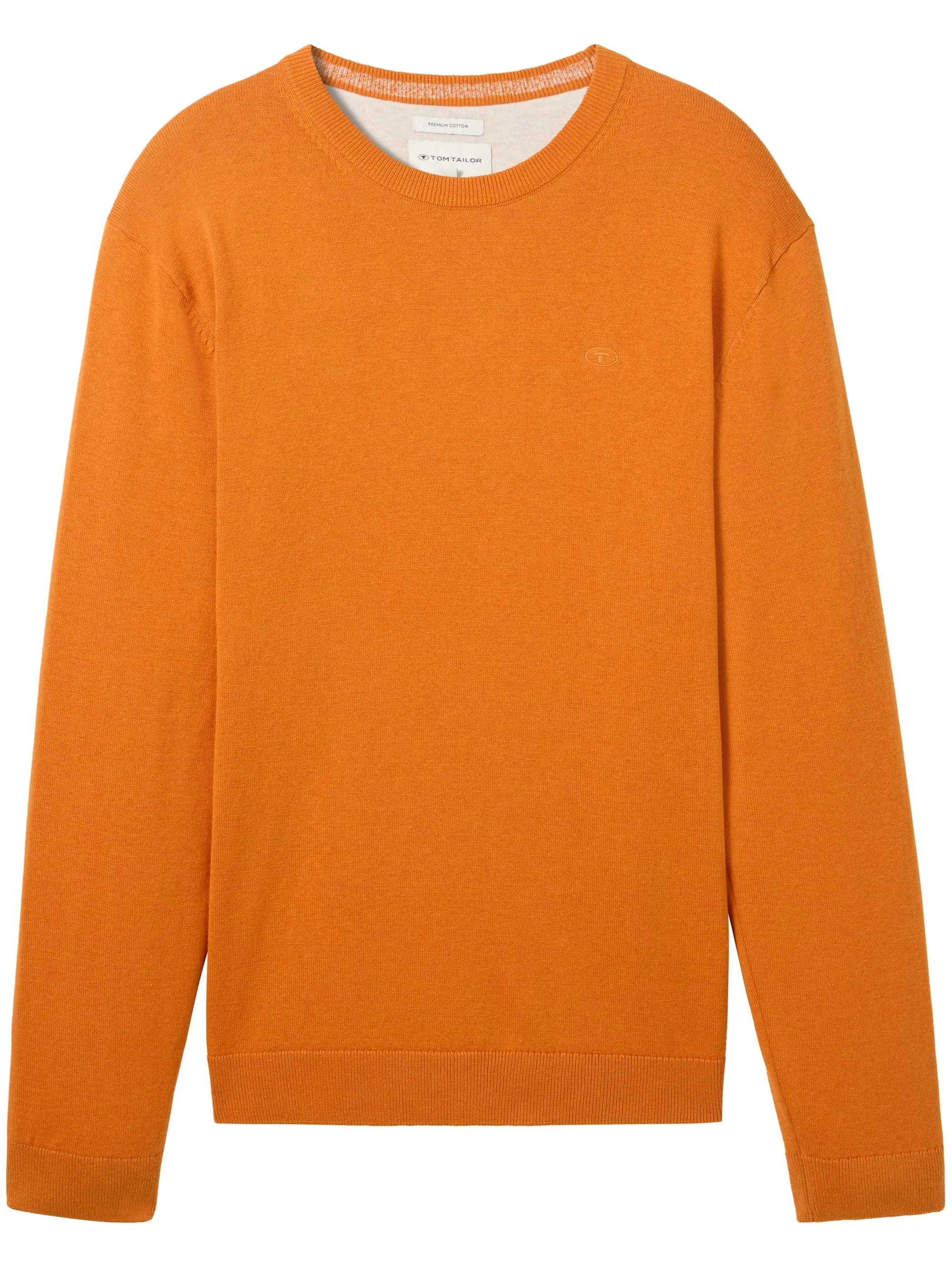 Tom Tailor 1039810 basic crewneck knit Orange 890938 36300 1