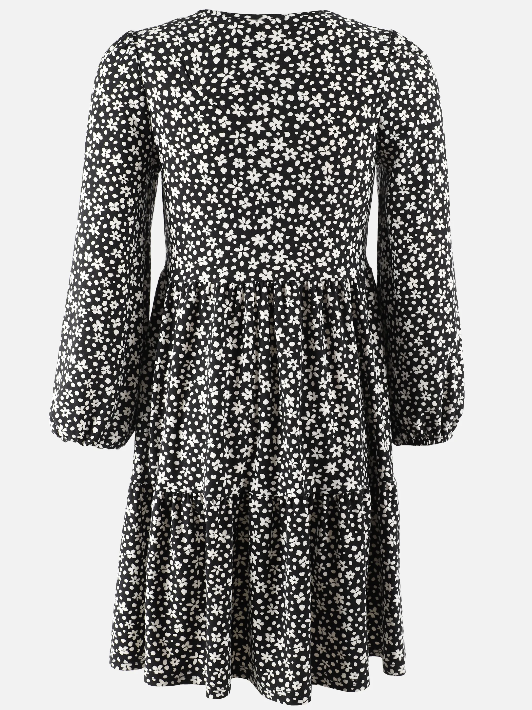 Stop + Go Jugendliche Mädchen Kleid mit bunten Blumen AOP/ Schwarz 898722 SCHWARZ 2