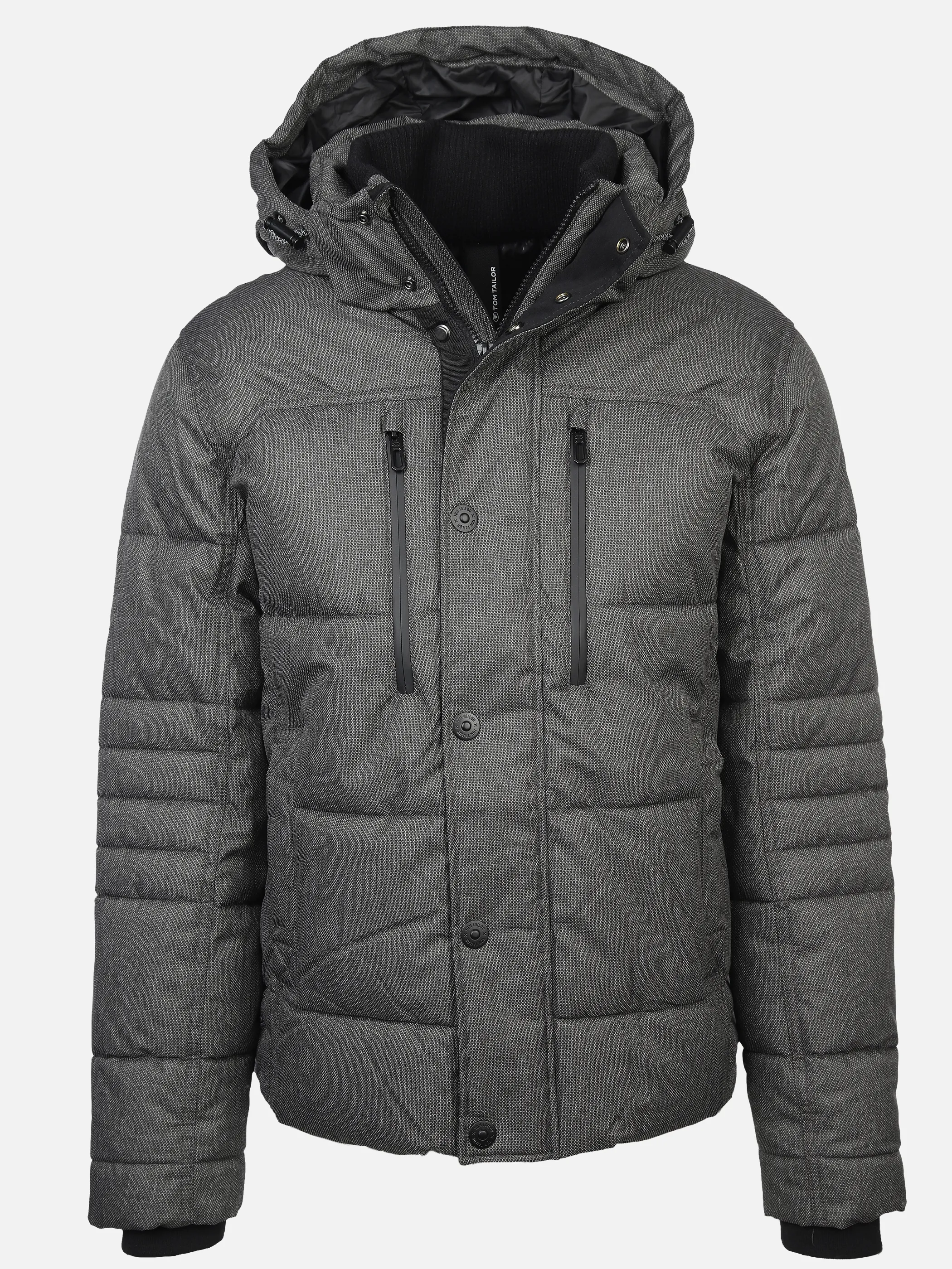 Tom Tailor 1038935 puffer jacket with hood Grau 884260 28007 1