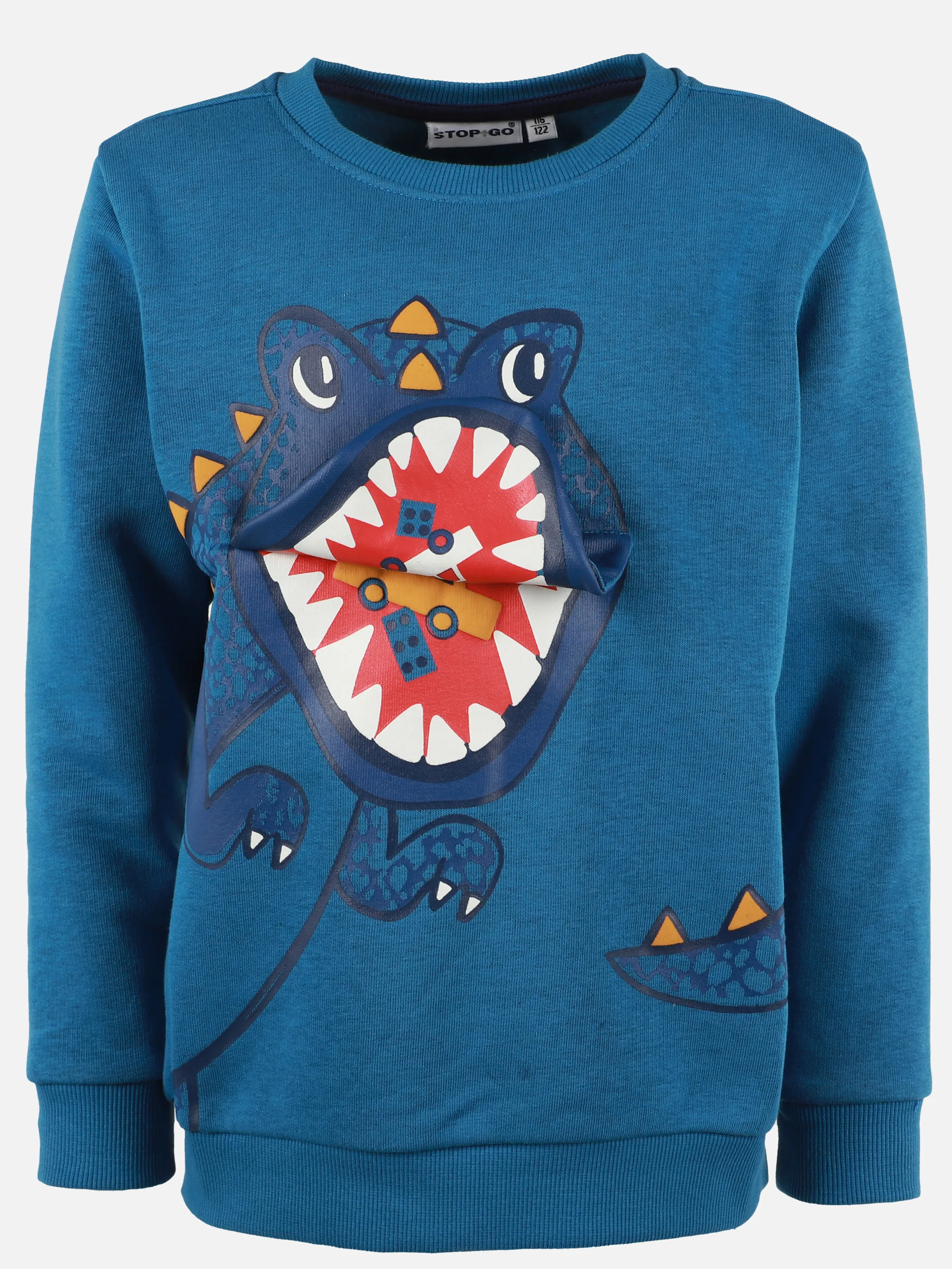 Stop + Go KJ Sweatshirt mit Dinoprint und loose Application Blau 898732 BLAU 2