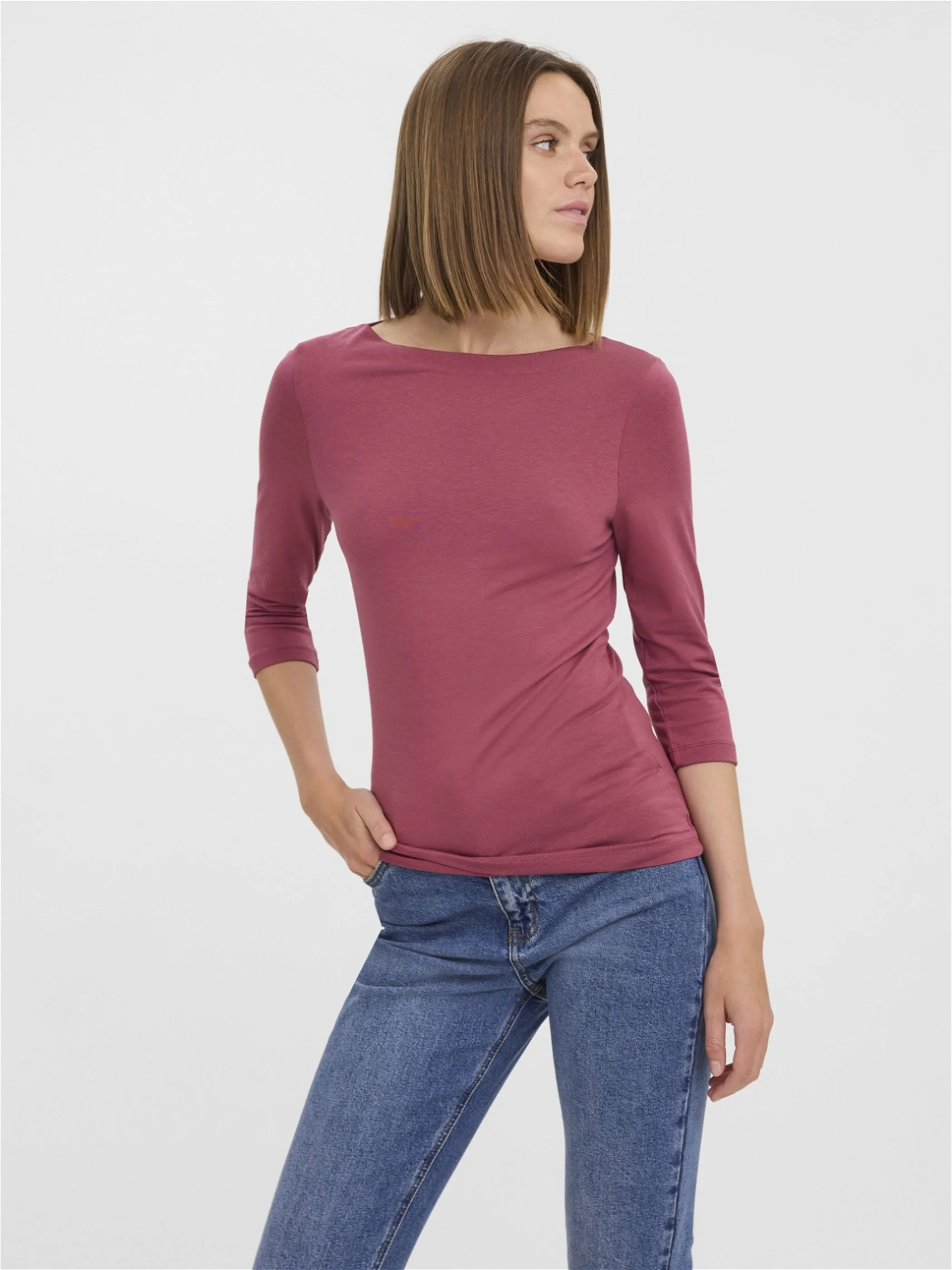 Vero Moda 10274133 VMPANDA MODAL 3/4 TOP Lila 866193 228095 5