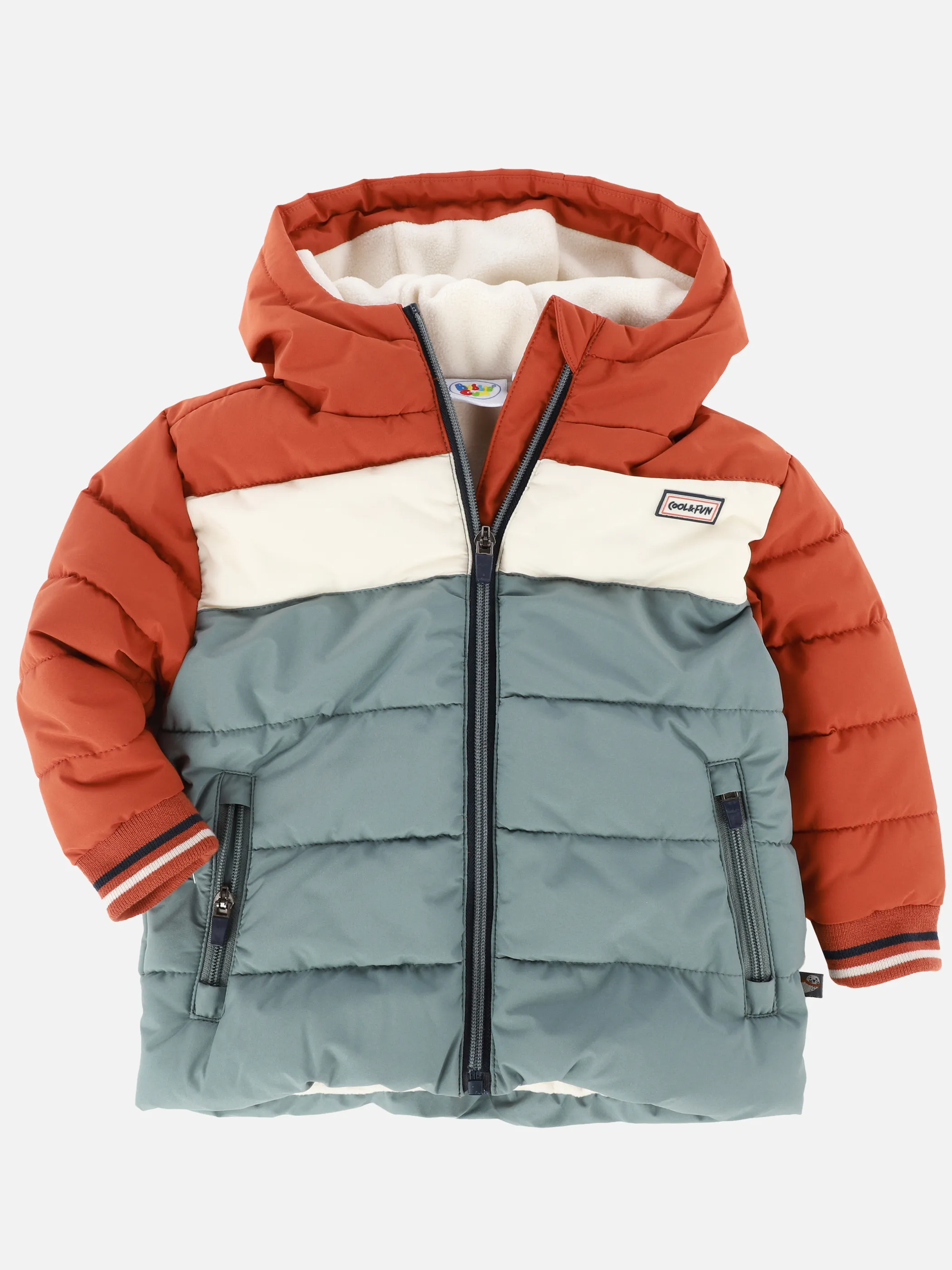 Bubble Gum BJ Winterjacke mit Kapuze in petrol + orange Orange 900804 ORANGE 1