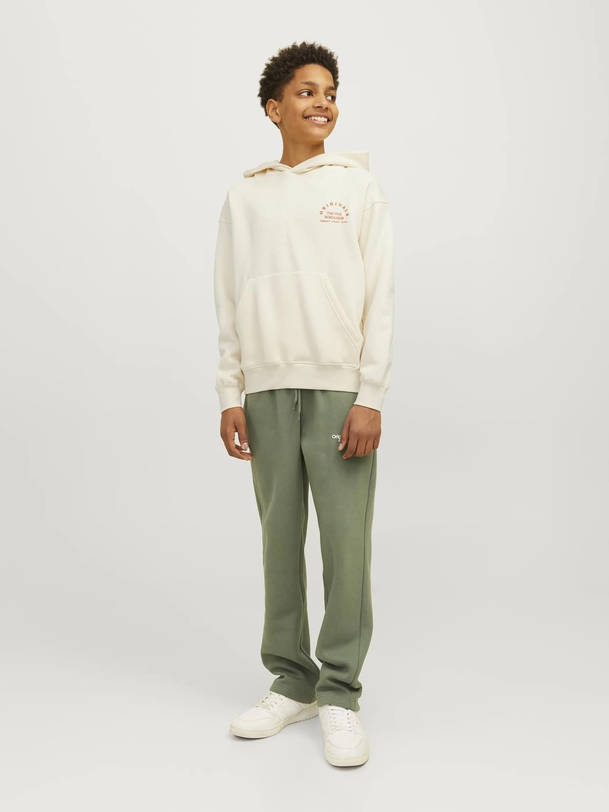 Jack&Jones Junior 12263289 JORBROOKLYN BACK SWEA Weiß 903620 293042001 4