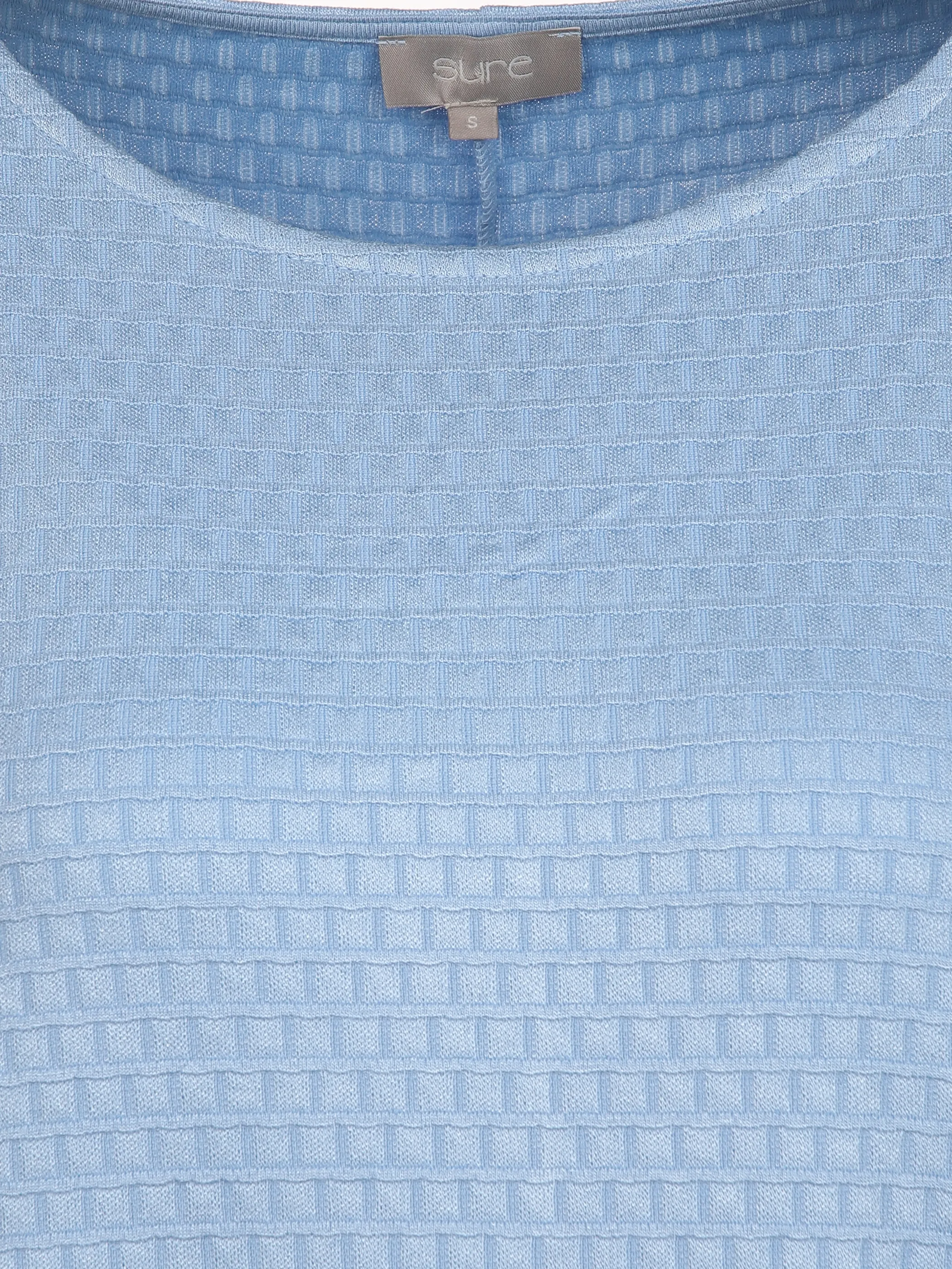 Sure Da-Struktur-Jacquard-Shirt Blau 889313 CLOUD BLUE 3