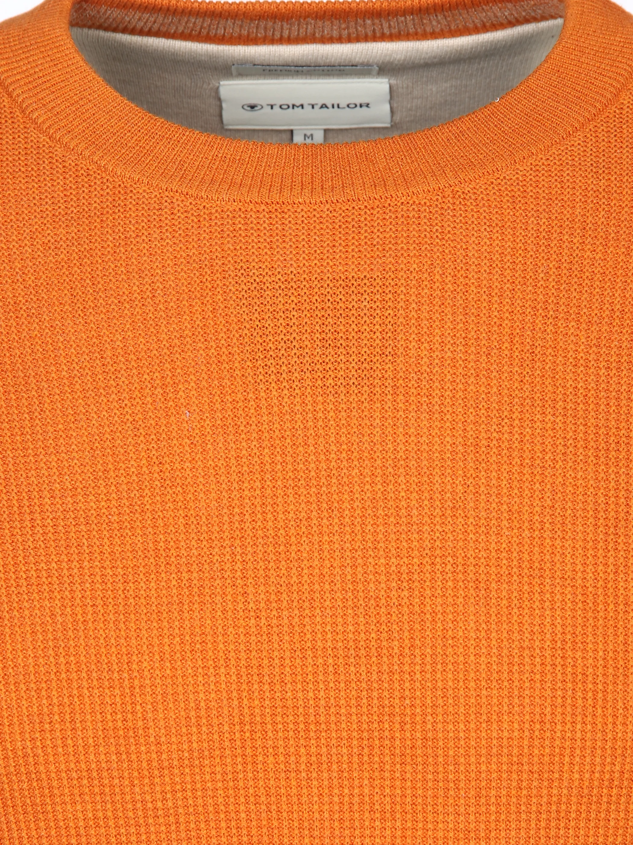 Tom Tailor 1042453 NOS structured crewneck knit Orange 898700 36300 3