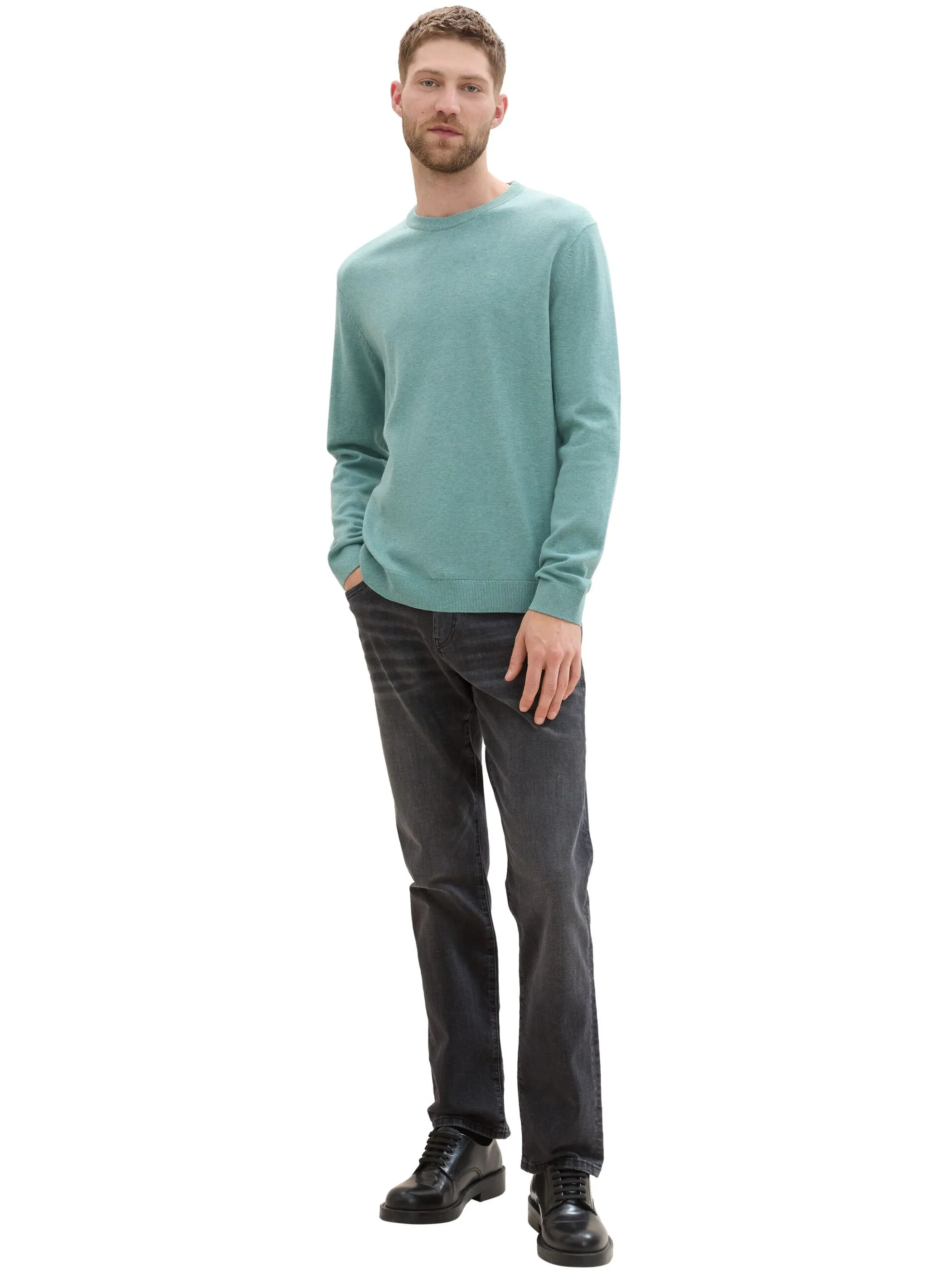 Tom Tailor 1039810 basic crewneck knit Blau 890938 13158 4