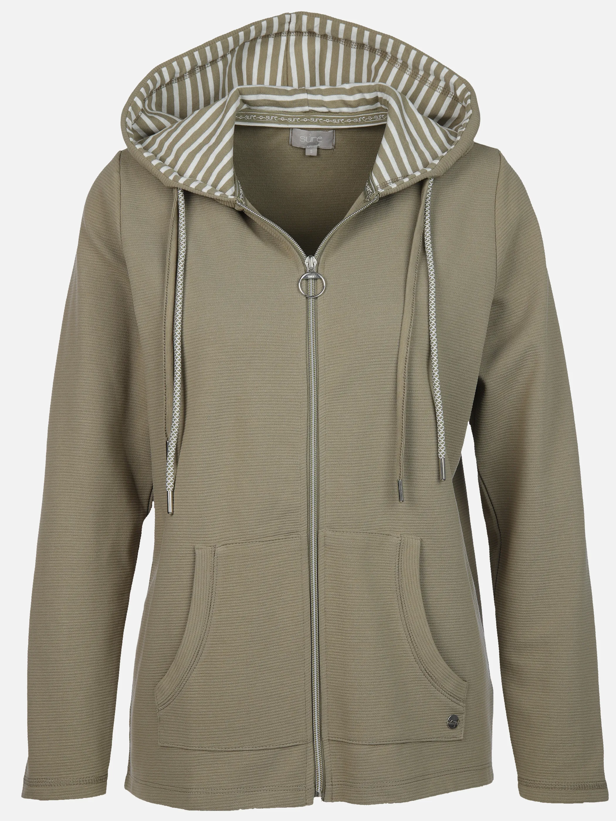 Sure Da-Hoodie m. Reißverschluss Oliv 905916 KHAKI 1