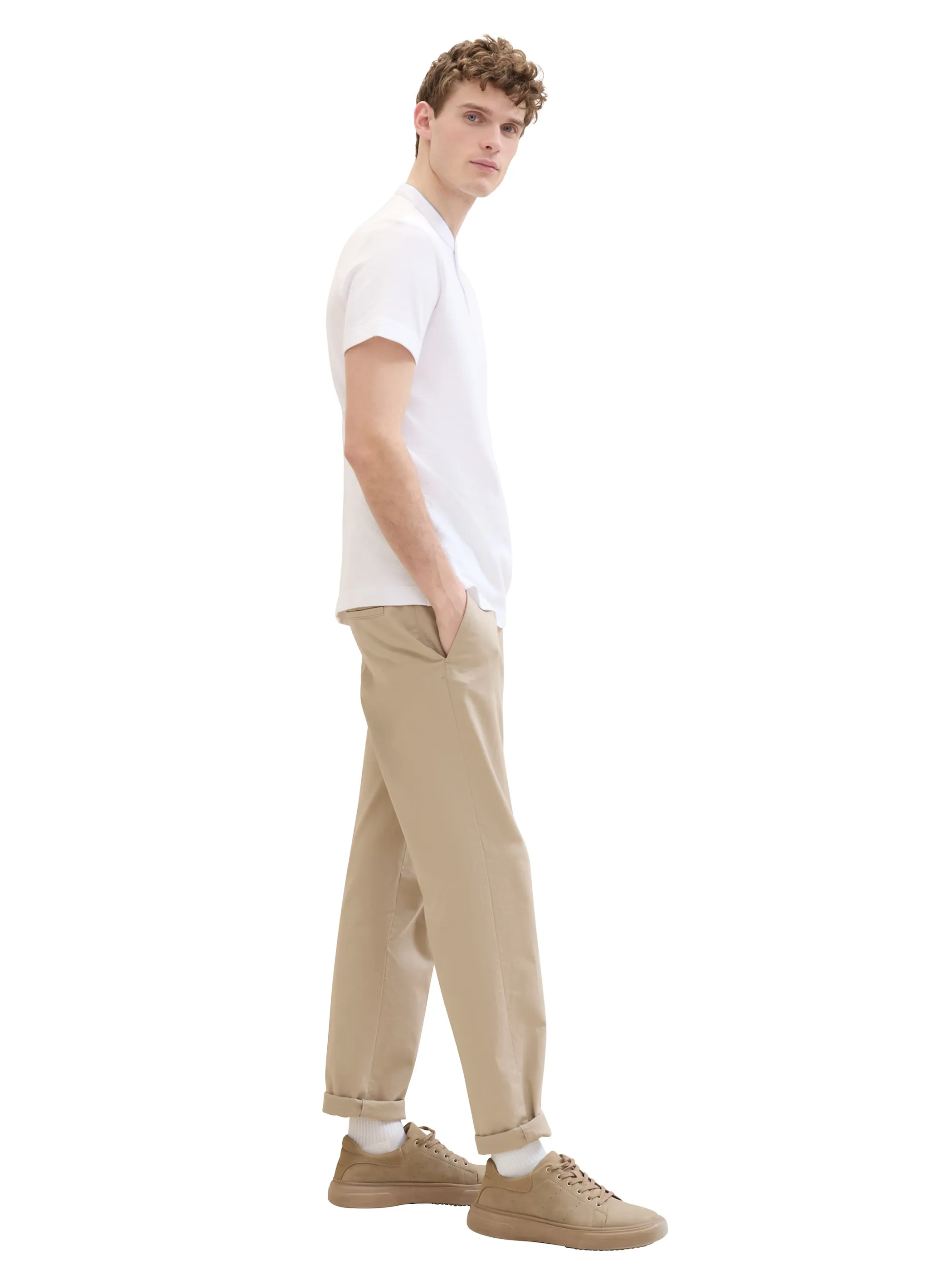 Tom Tailor 1041809 structured stand-up polo Weiß 895687 20000 4