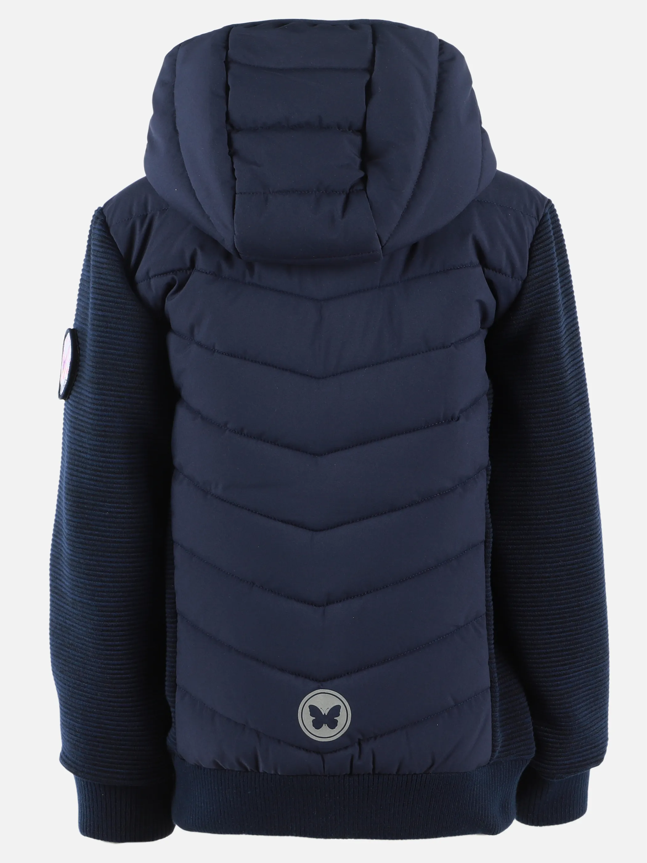 Bubble Gum KM Hybrid Jacke mit Kapuze in Navy/Pink Bunt 905936 NAVY 2