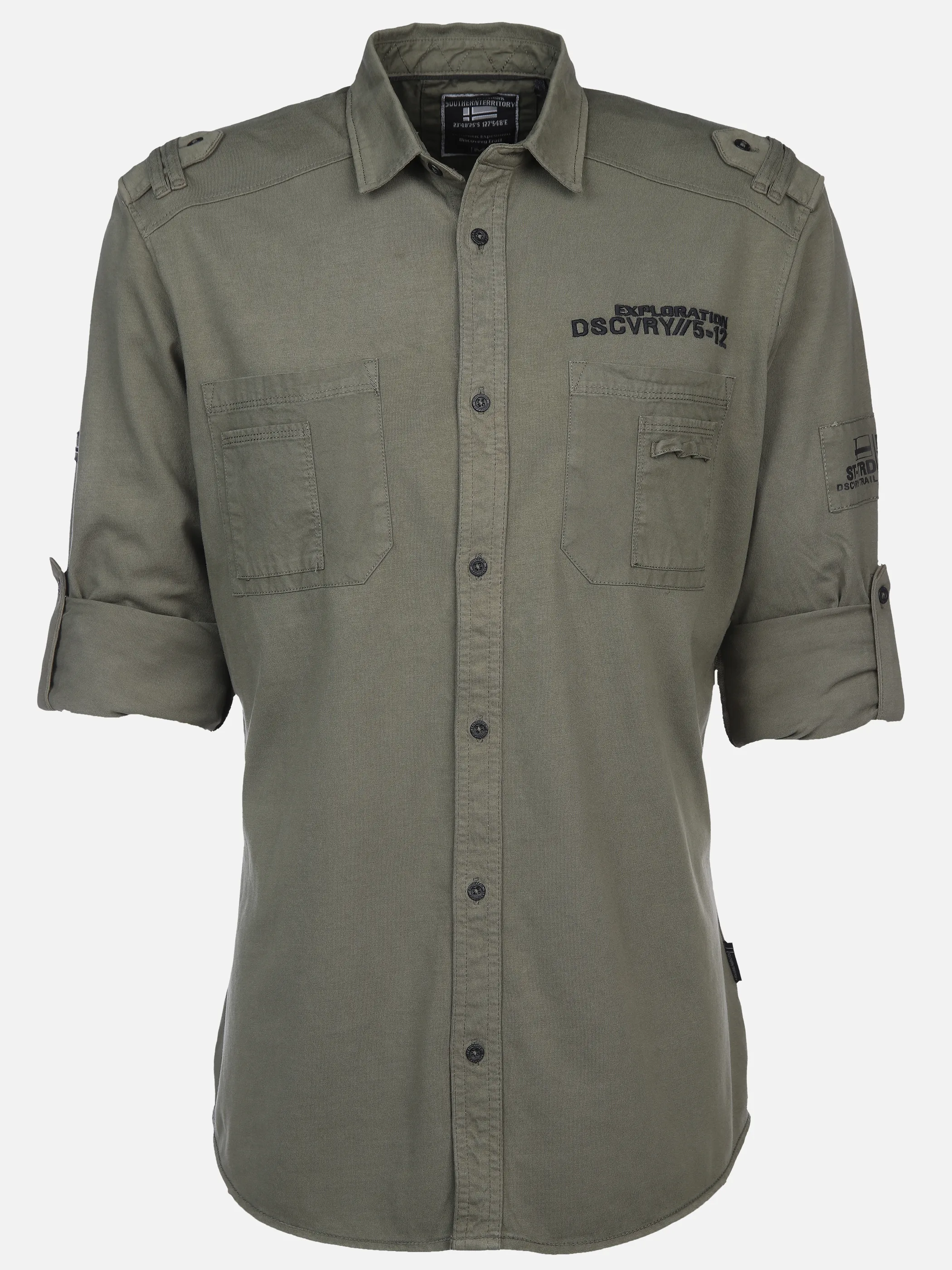 Southern Territory He. Jerseyhemd 1/1 acidwash Oliv 896808 OLIVE 1