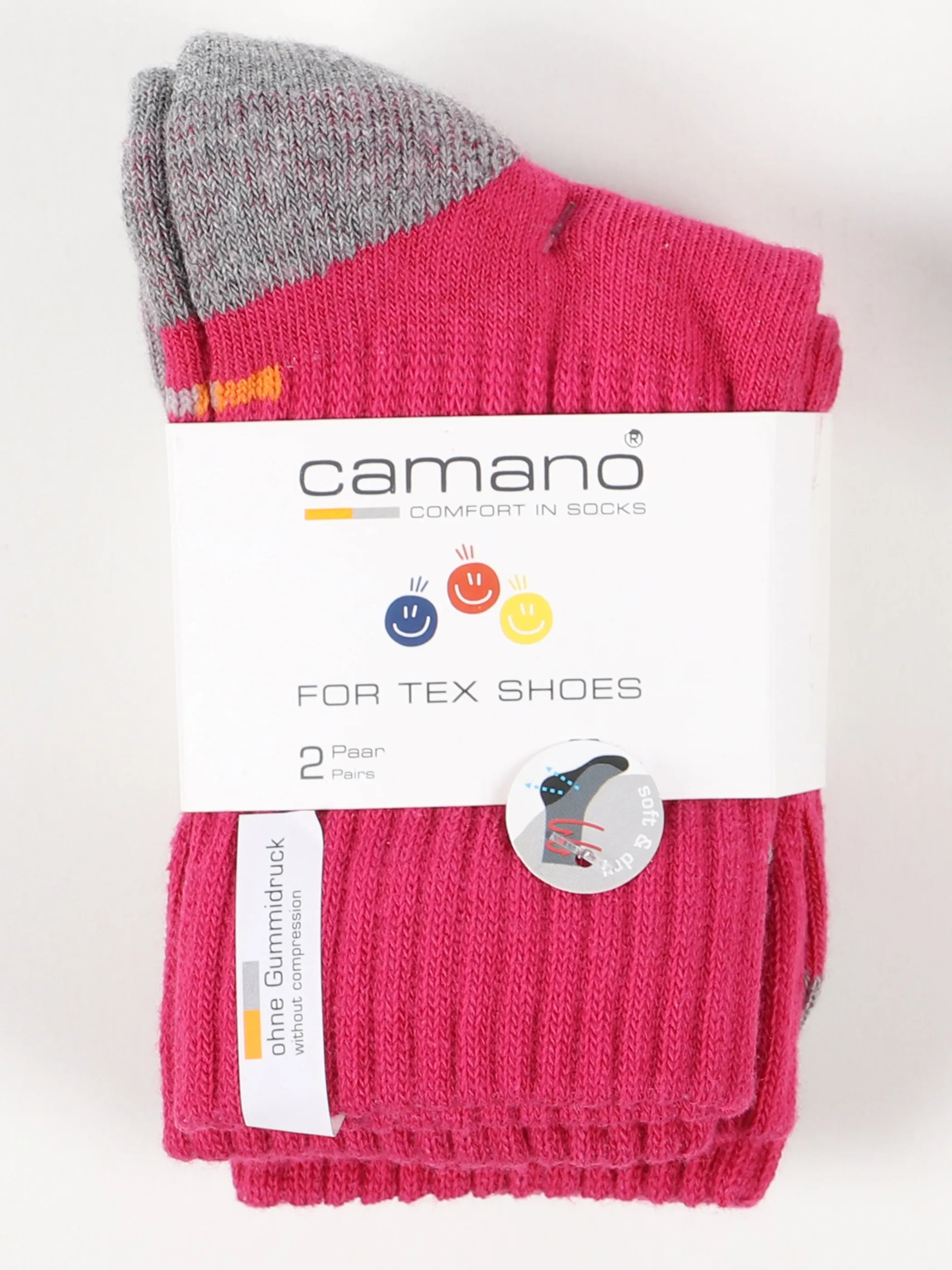 Camano 000003721 Ki-Tex Socken 2er Rosa 861326 0042 2