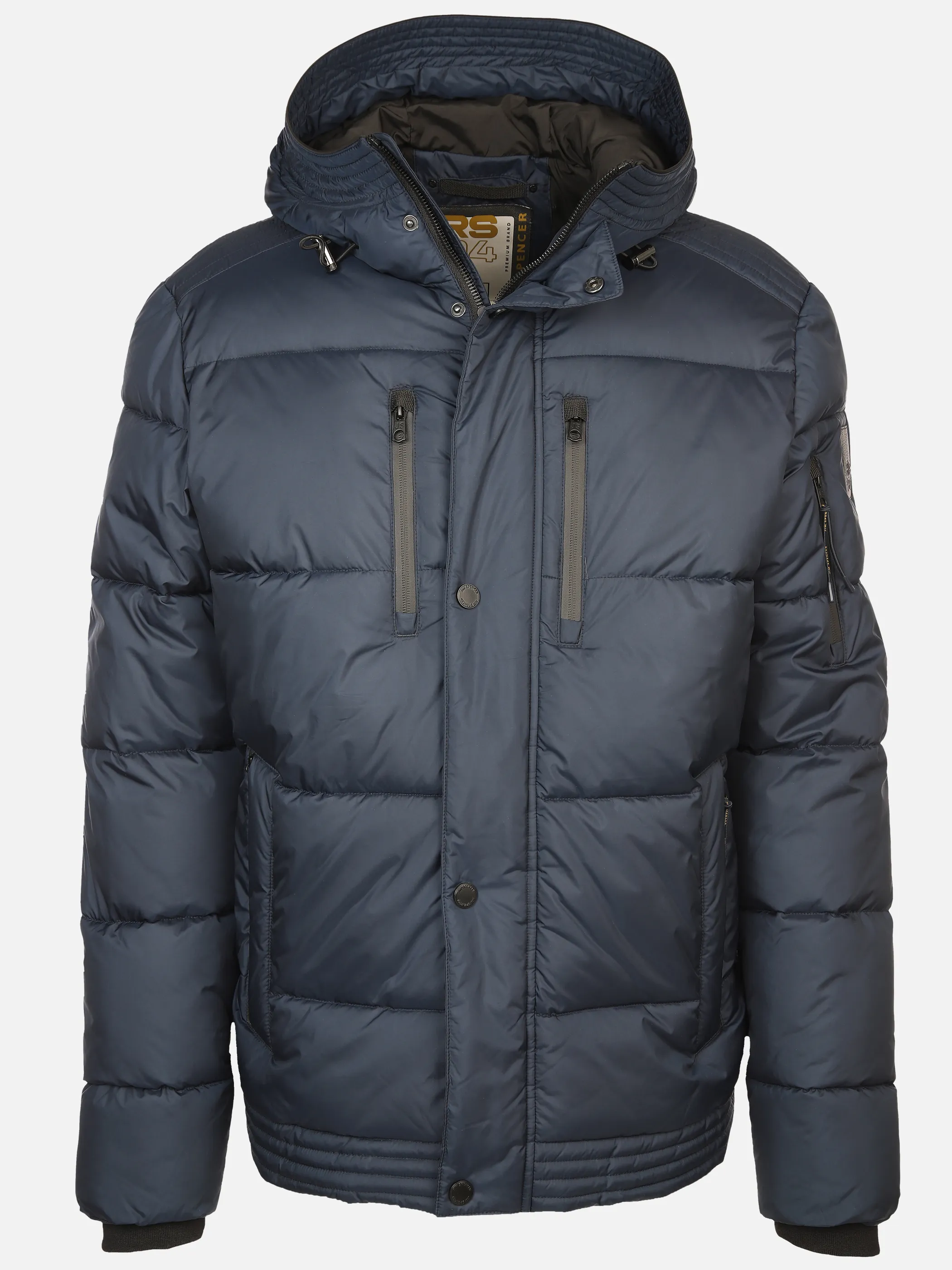 Jim Spencer He. Steppjacke Kapuze Blau 897311 NAVY 1